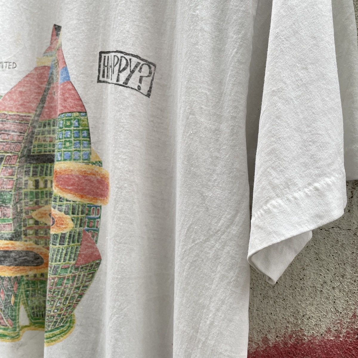 Band Tees Vintage PIL Public Image Ltd. Happy? T-Shirt Size US XL / EU 56 / 4 - 18 Thumbnail