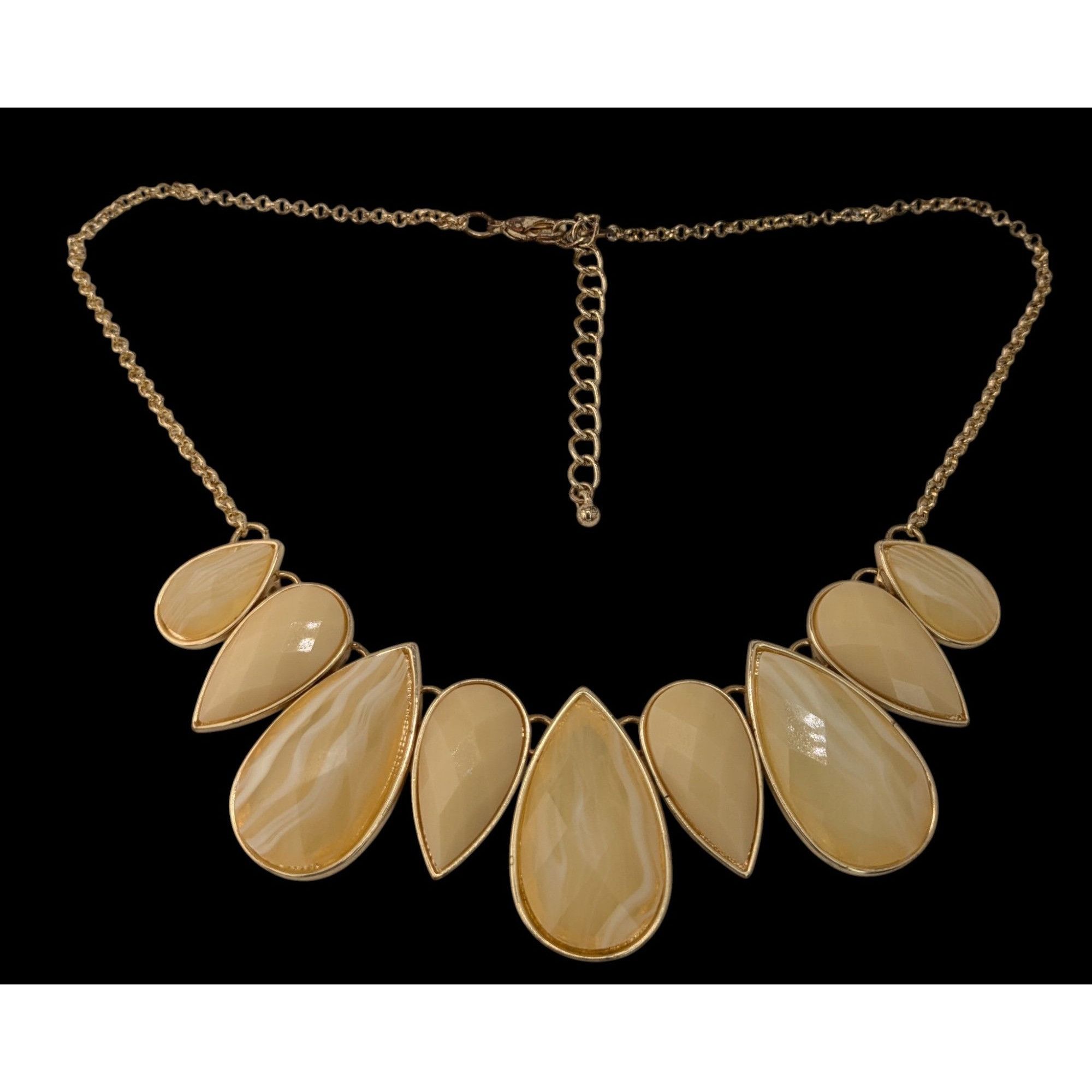 Other Y2K Style Teardrop Statement Necklace With Gold Tone Chain & Size ONE SIZE - 2 Thumbnail