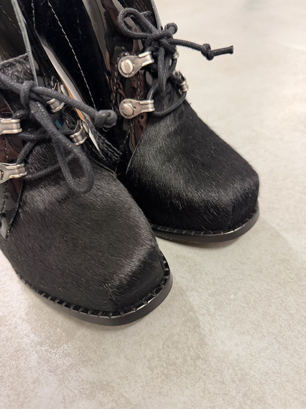 Vivienne Westwood Vivienne Westwood Anglomania Pony Hair Lace-Up Heeled Boots Size US 6 / IT 36 - 4 Thumbnail