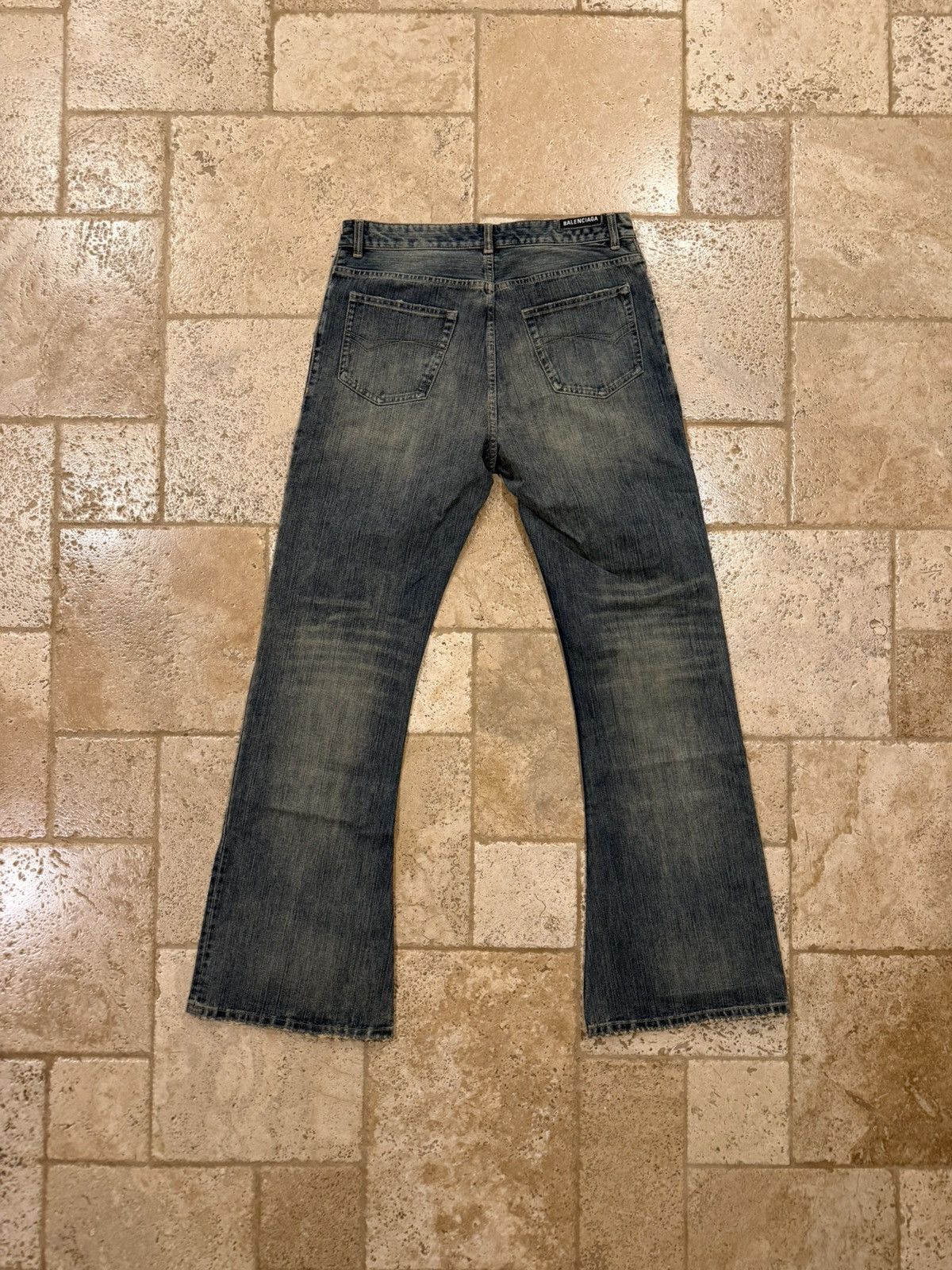 Balenciaga Balenciaga Demna Bootcut Flared 2023 Stone Wash Denim Jeans Size US 34 / EU 50 - 2 Thumbnail