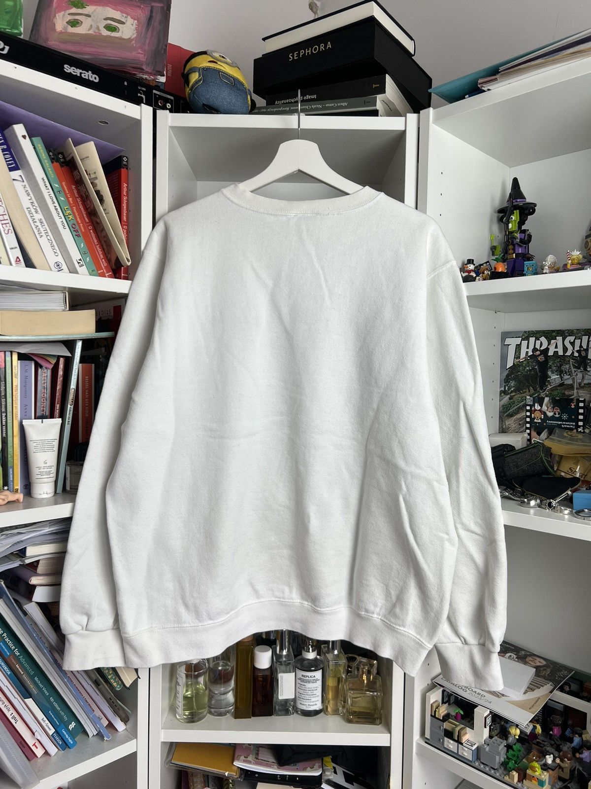 Nike × Vintage Vintage 90s Nike town New York white boxy sweatshirt L y2k Size US L / EU 52-54 / 3 - 2 Thumbnail
