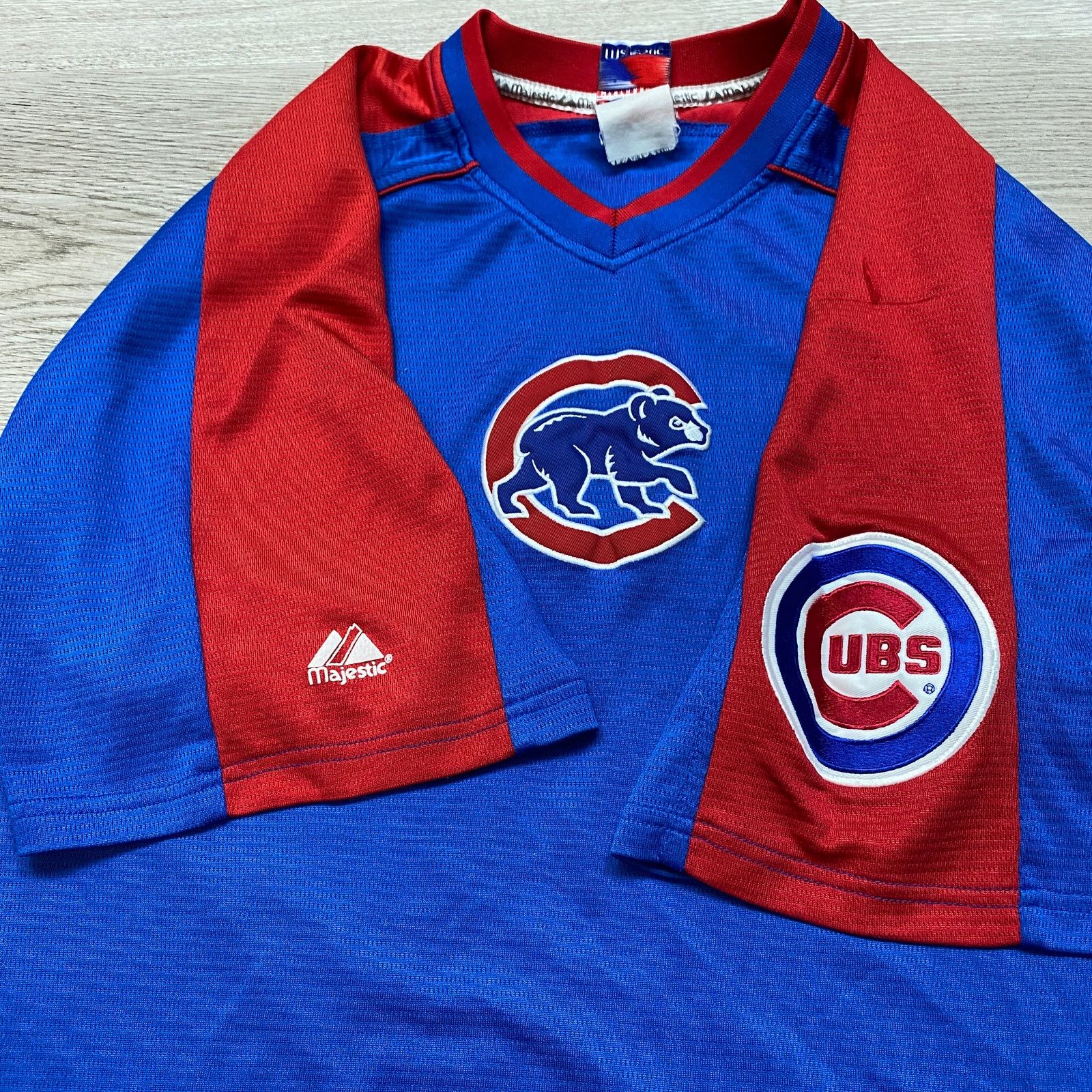 MLB × Majestic × Vintage Vintage Majestic Chicago Cubs Practice Warm Up Jersey 2XL Size US XXL / EU 58 / 5 - 9 Thumbnail