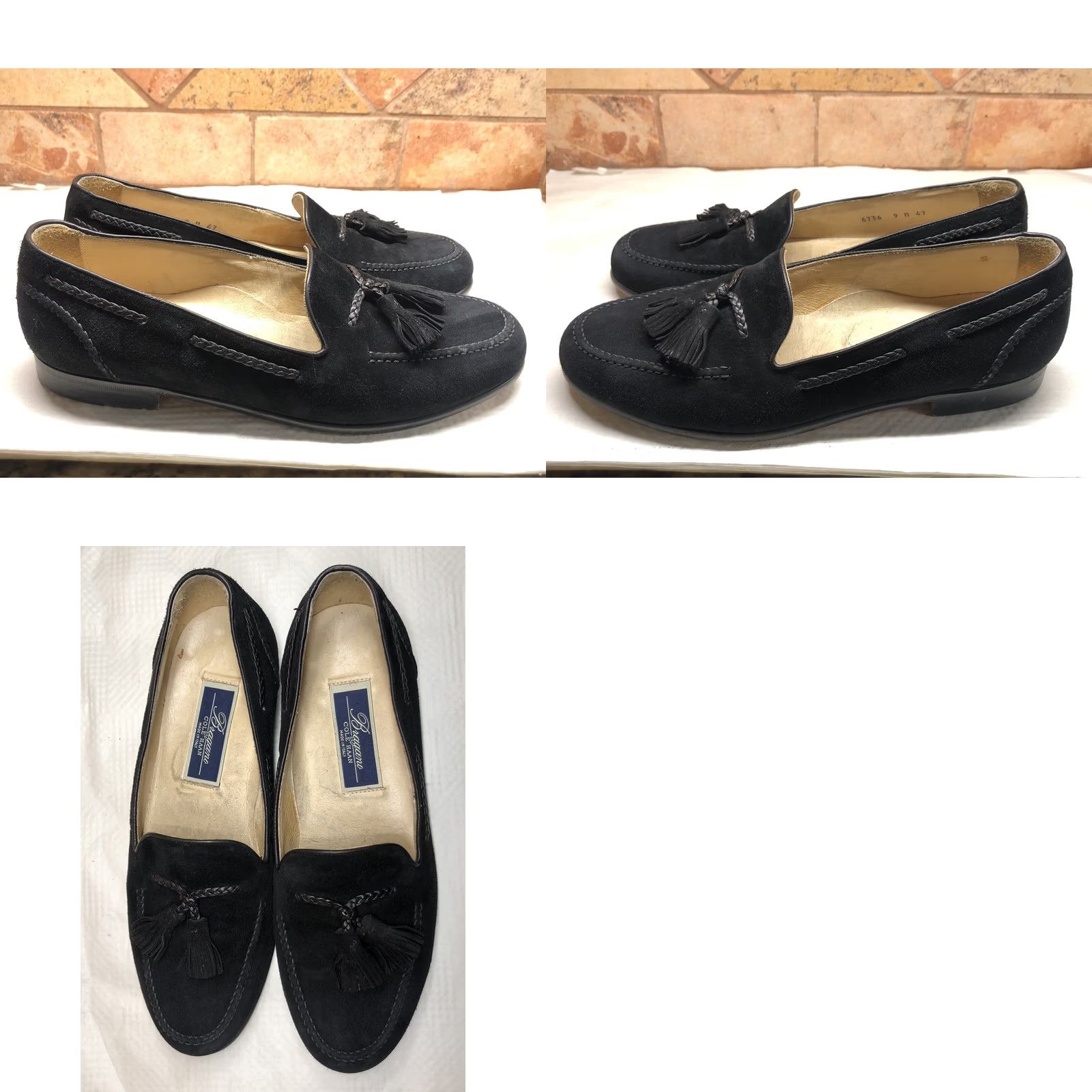 Cole Haan Bragano x Cole Haan Black Italian Leather Loafers 9 M Dress Leather Oxford Tassels Men Size US 9 / EU 42 - 9 Thumbnail