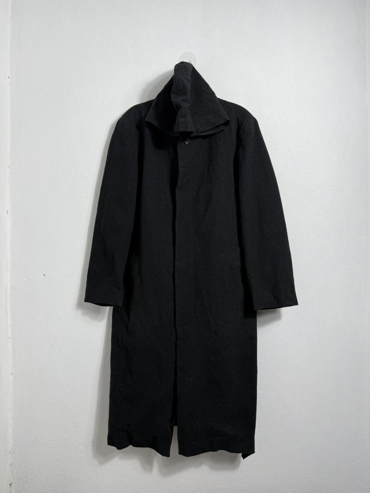 Issey Miyake VINTAGE ISSEY MIYAKE MEN LONG JACKET BLACK Size US L / EU 52-54 / 3 - 1 Thumbnail