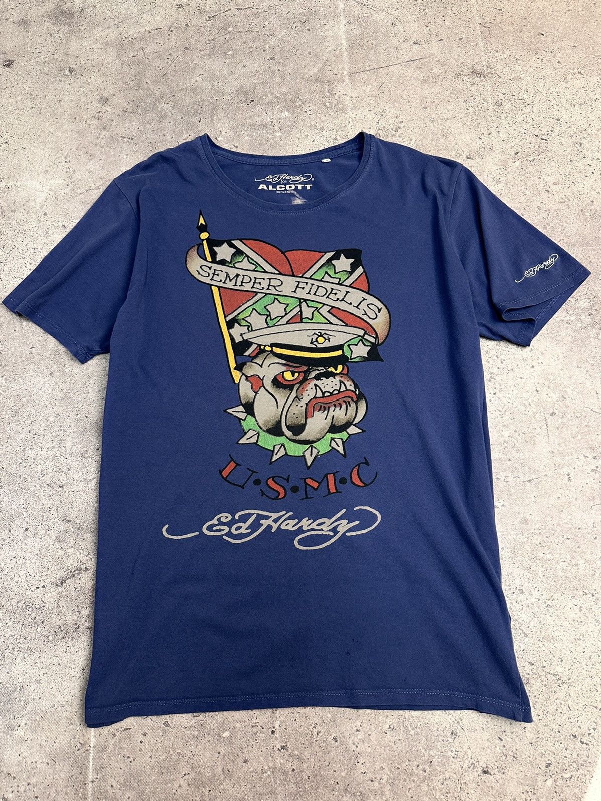 Ed Hardy Rare Skull & Bulldogs Graphics Love Is Mystery By Ed Hardy Size US M / EU 48-50 / 2 - 1 Thumbnail