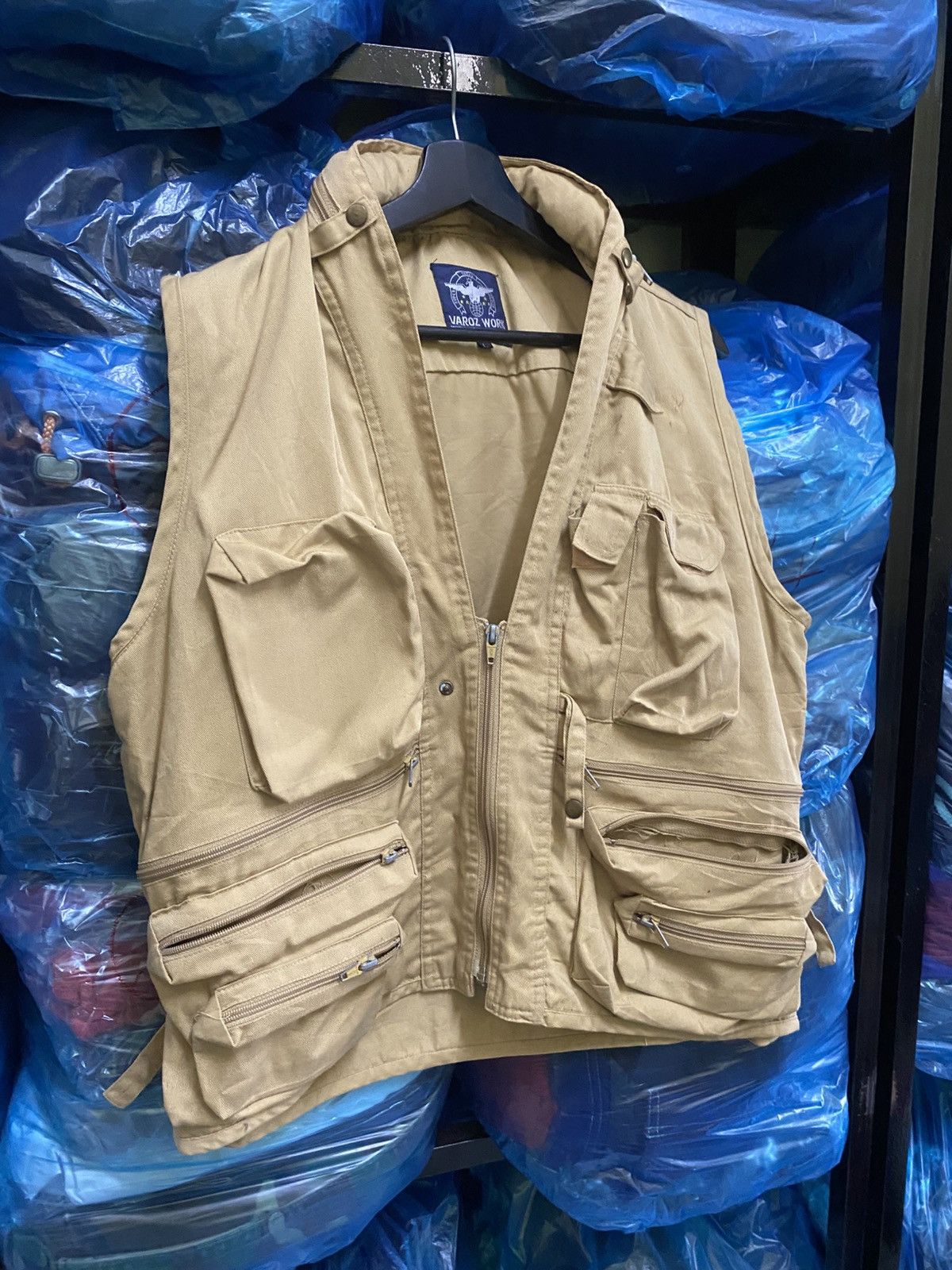 Other VINTAGE VAROZ WORK UTILITY VEST JACKET Size US L / EU 52-54 / 3 - 3 Thumbnail
