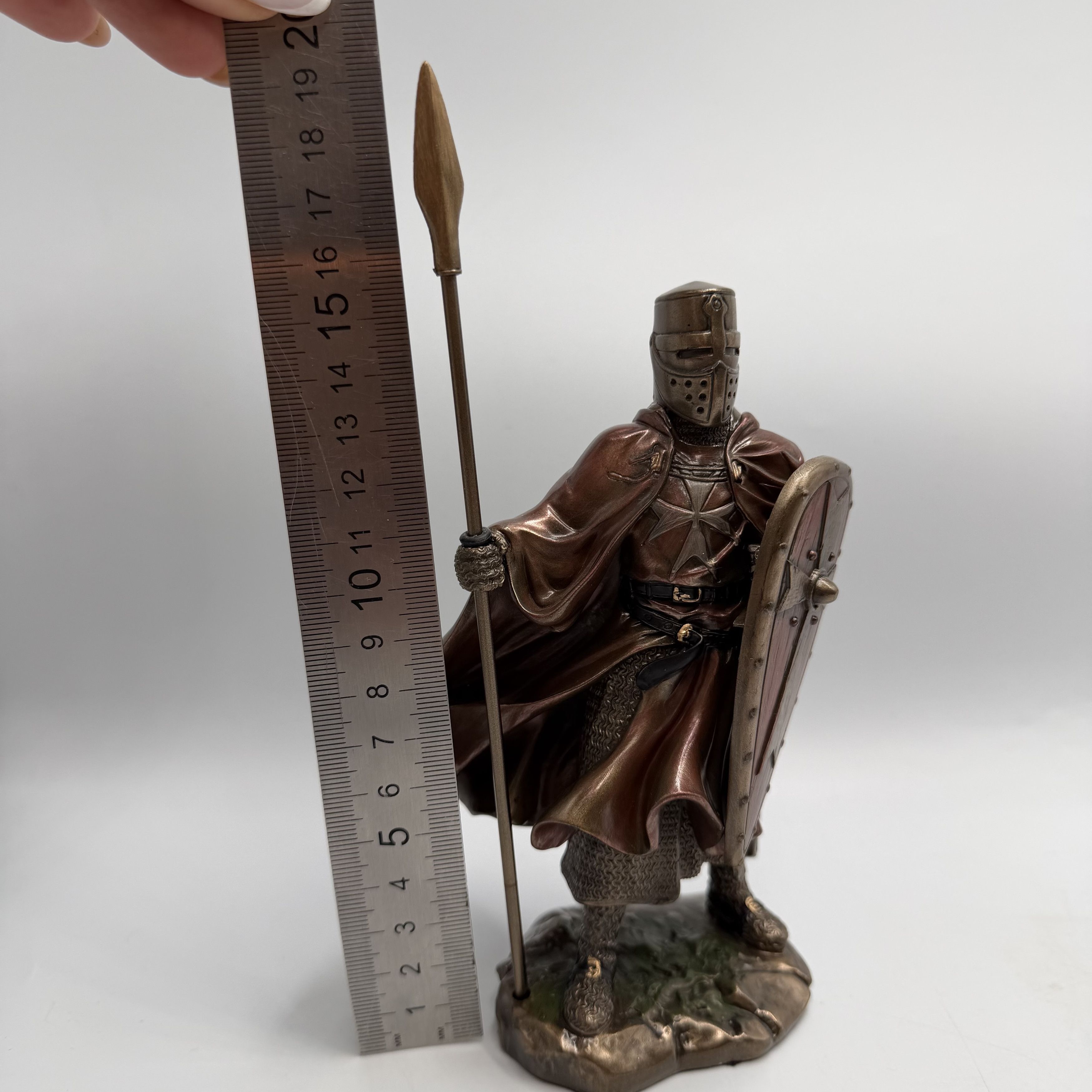 Other Crusader Knight with Spear Statue Bronze Finish Figurine Size ONE SIZE - 8 Thumbnail