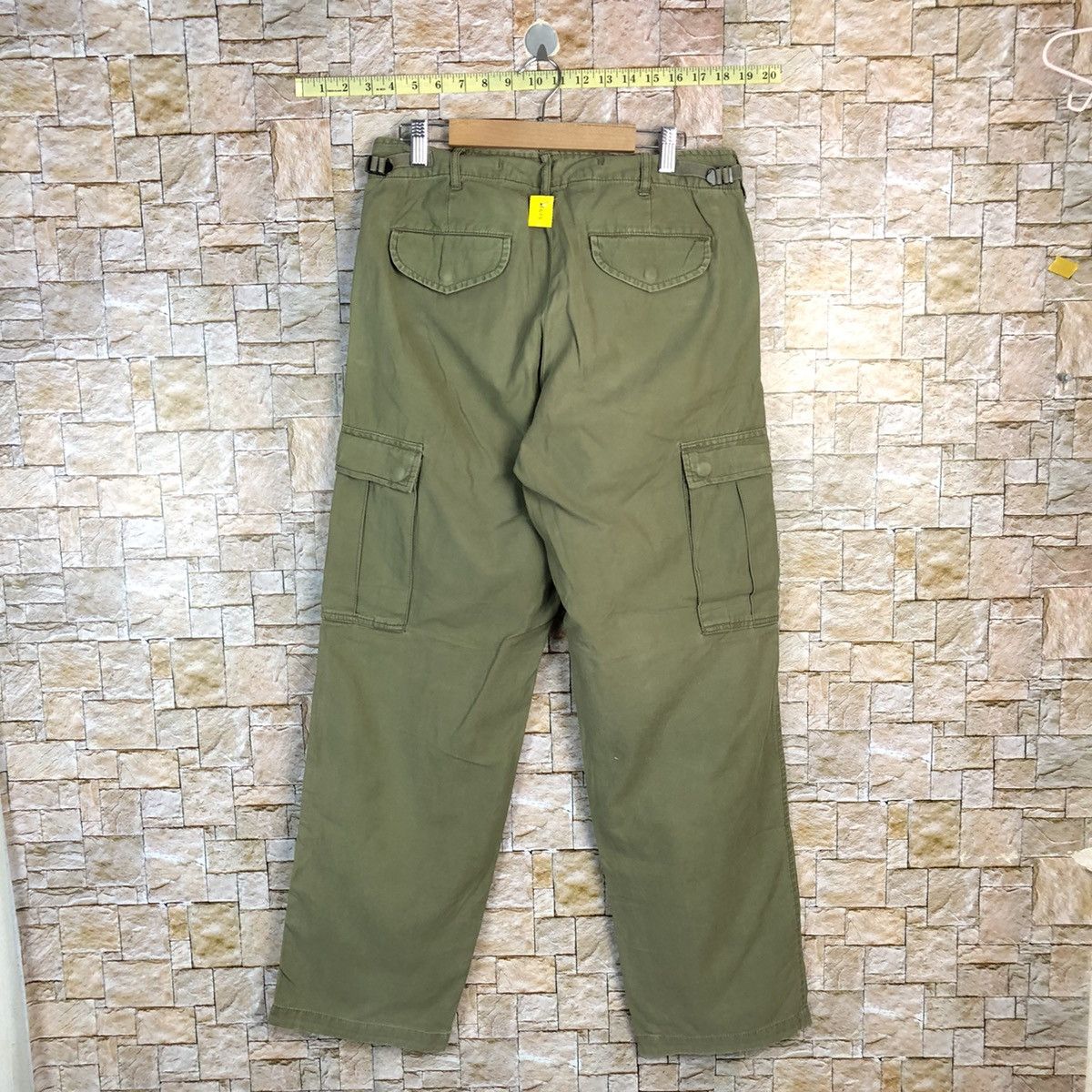Japanese Brand Back Number Green Cargo Multipocket Pants #A734 Size US 31 - 13 Thumbnail