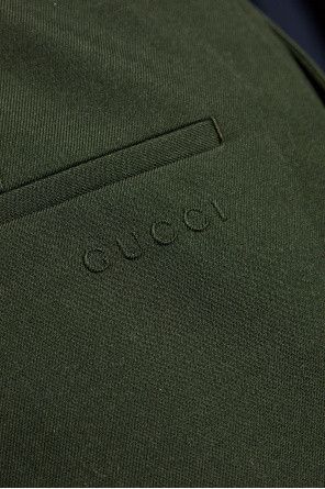 Gucci o1loc1c1125 824146 Embossed Light Wool Pant in Green Size US 32 / EU 48 - 5 Thumbnail