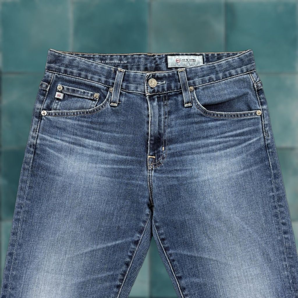 Denime AG Adriano Goldschmied Jeans Womens 26 Blue Ex Boyfriend Slim Stretch Denim Jeans Size 26" / US 2 / IT 38 - 1 Thumbnail