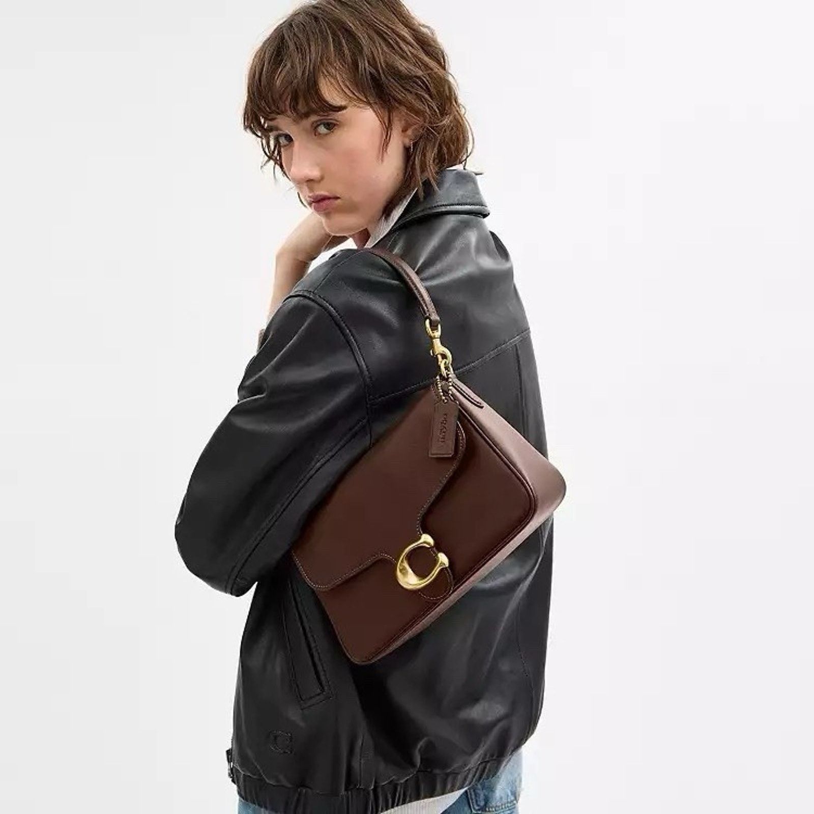 Coach NWT Coach Soft Tabby CAM98 Maple Shoulder Bag Smooth Leather Size ONE SIZE - 9 Thumbnail