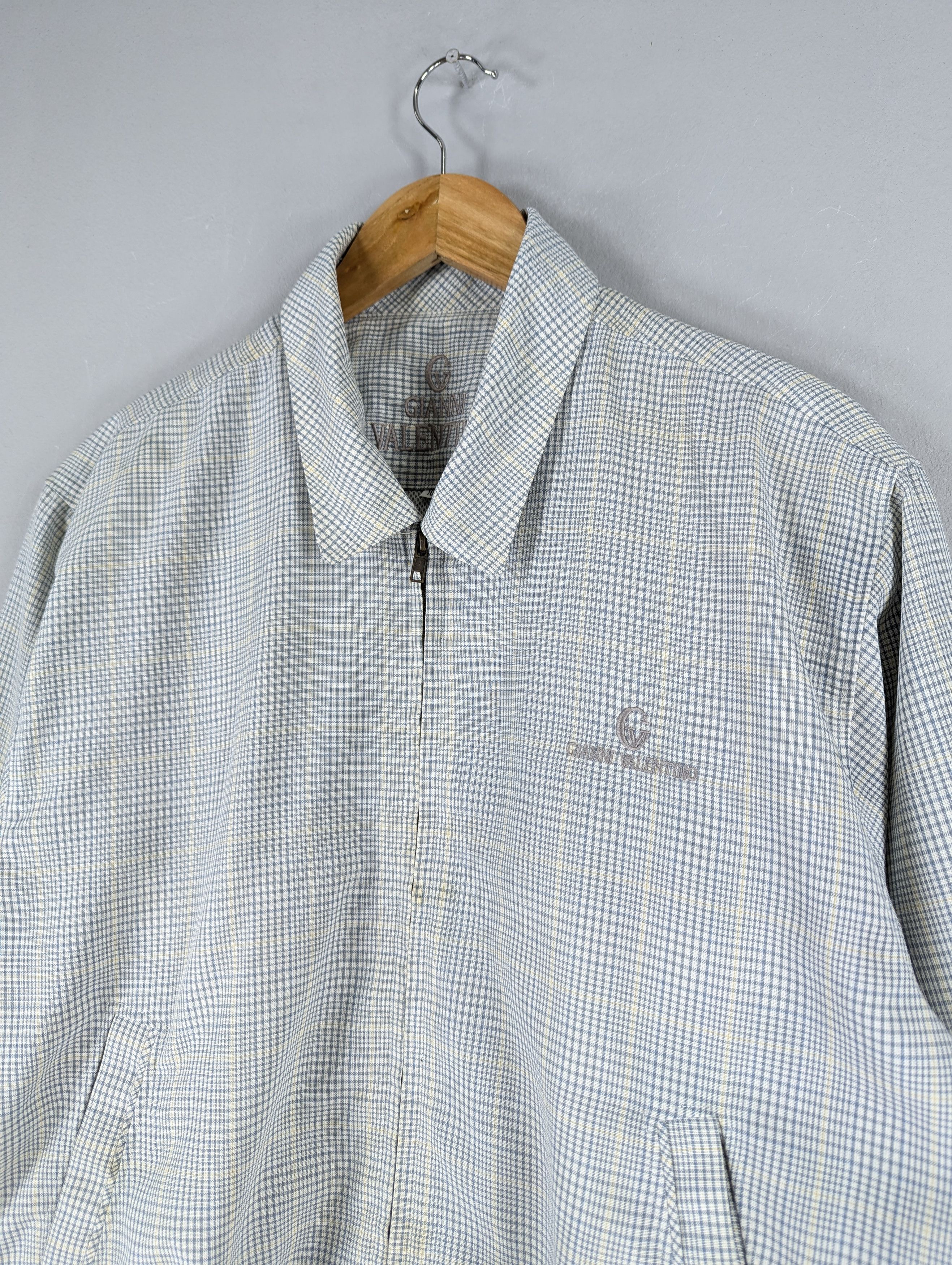 Japanese Brand × Vintage Vintage 90s Gianni Valentino Checkered Casual Light Jacket Size US M / EU 48-50 / 2 - 4 Thumbnail