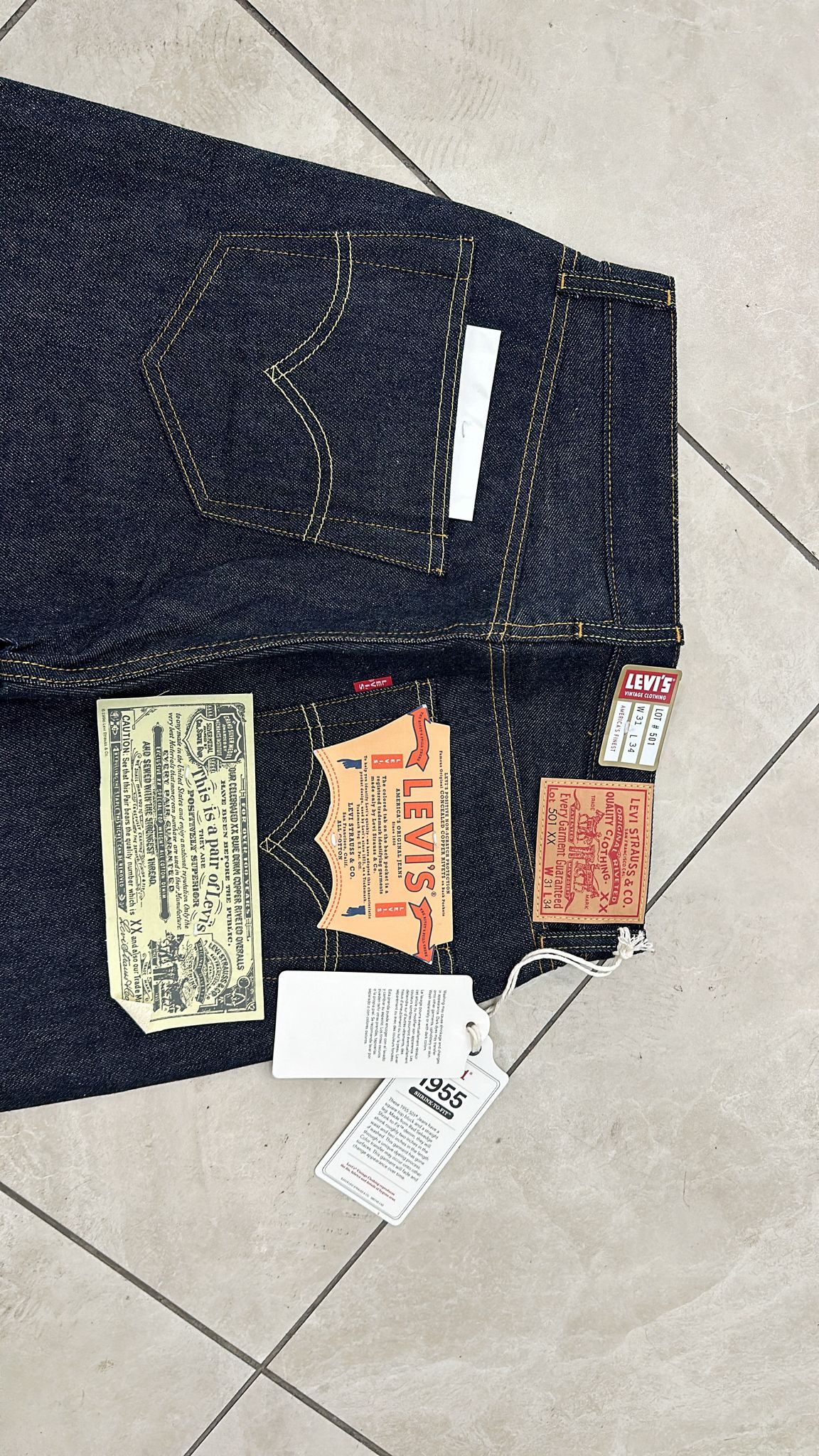Levi's Vintage Clothing LVC Levi's Vintage Clothing 1955 501XX BigE Selvedge Jeans Size US 31 - 5 Thumbnail