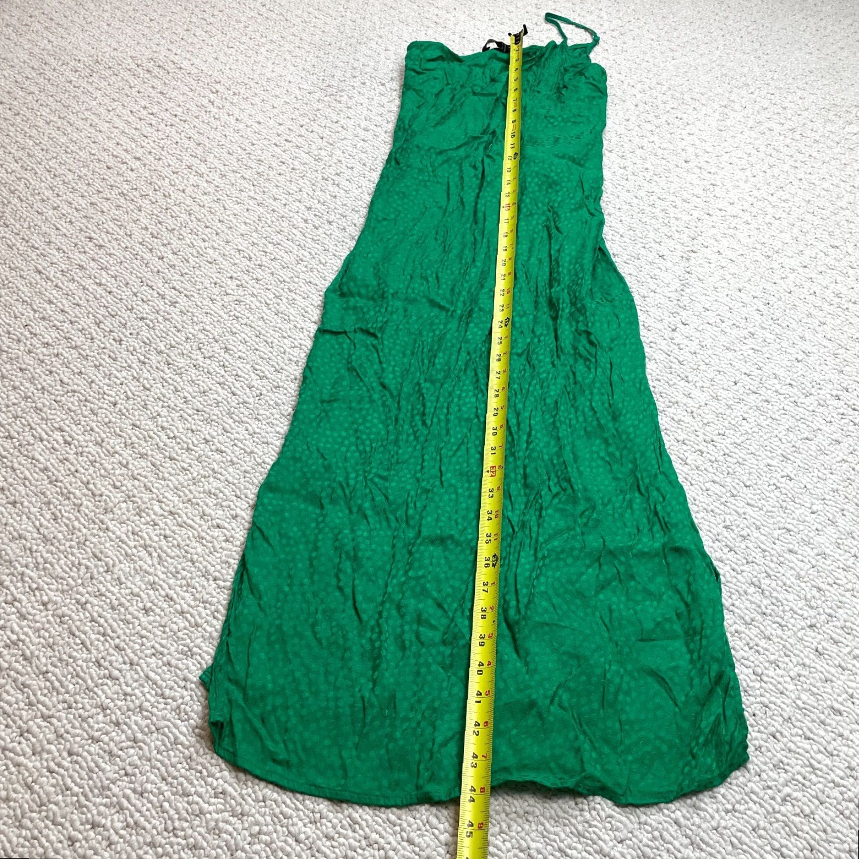 Bcbgmaxazria VINTAGE BCBGMAXAZRIA Maxi Dress Womens XS Green Asymetric Sleeve Long Belted Tie Ladies Size XS / US 0-2 / IT 36-38 - 2 Thumbnail
