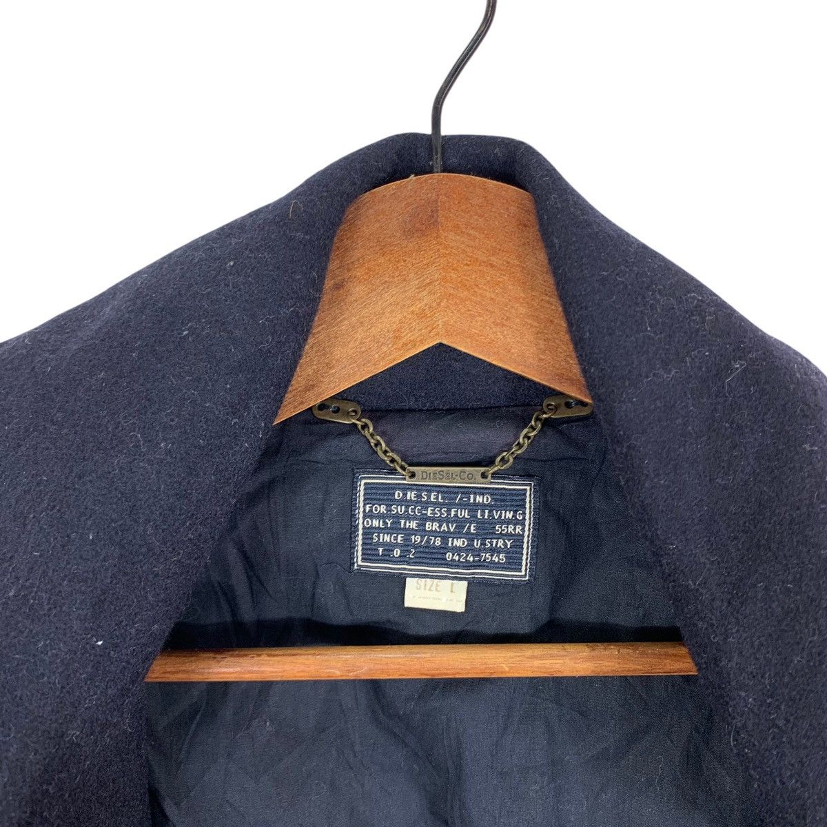 Diesel × Diesel Black Gold × Vintage VINTAGE DIESEL DOUBLE BREASTED WOOL COAT Size US L / EU 52-54 / 3 - 9 Thumbnail