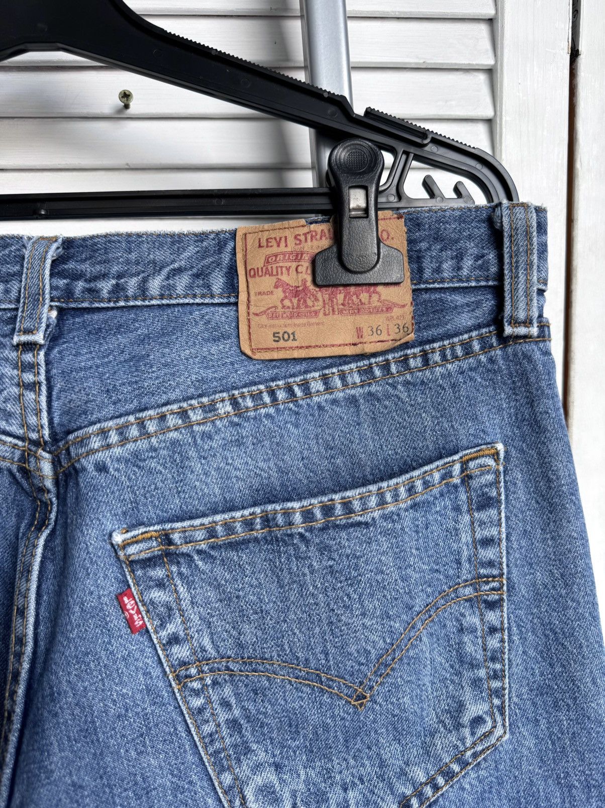 Levi's Vintage Levis 501 Blue Denim Baggy Jeans Pants USA W36 L26 Size US 36 / EU 52 - 7 Thumbnail