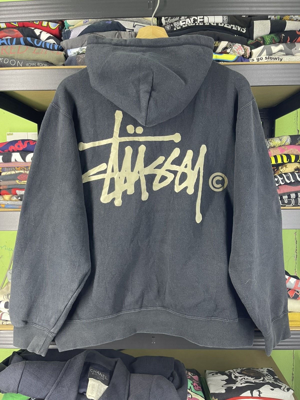Stussy 2000's Vintage Stussy Pigment Dyed Hoodie Blue Black Size US M / EU 48-50 / 2 - 11 Thumbnail