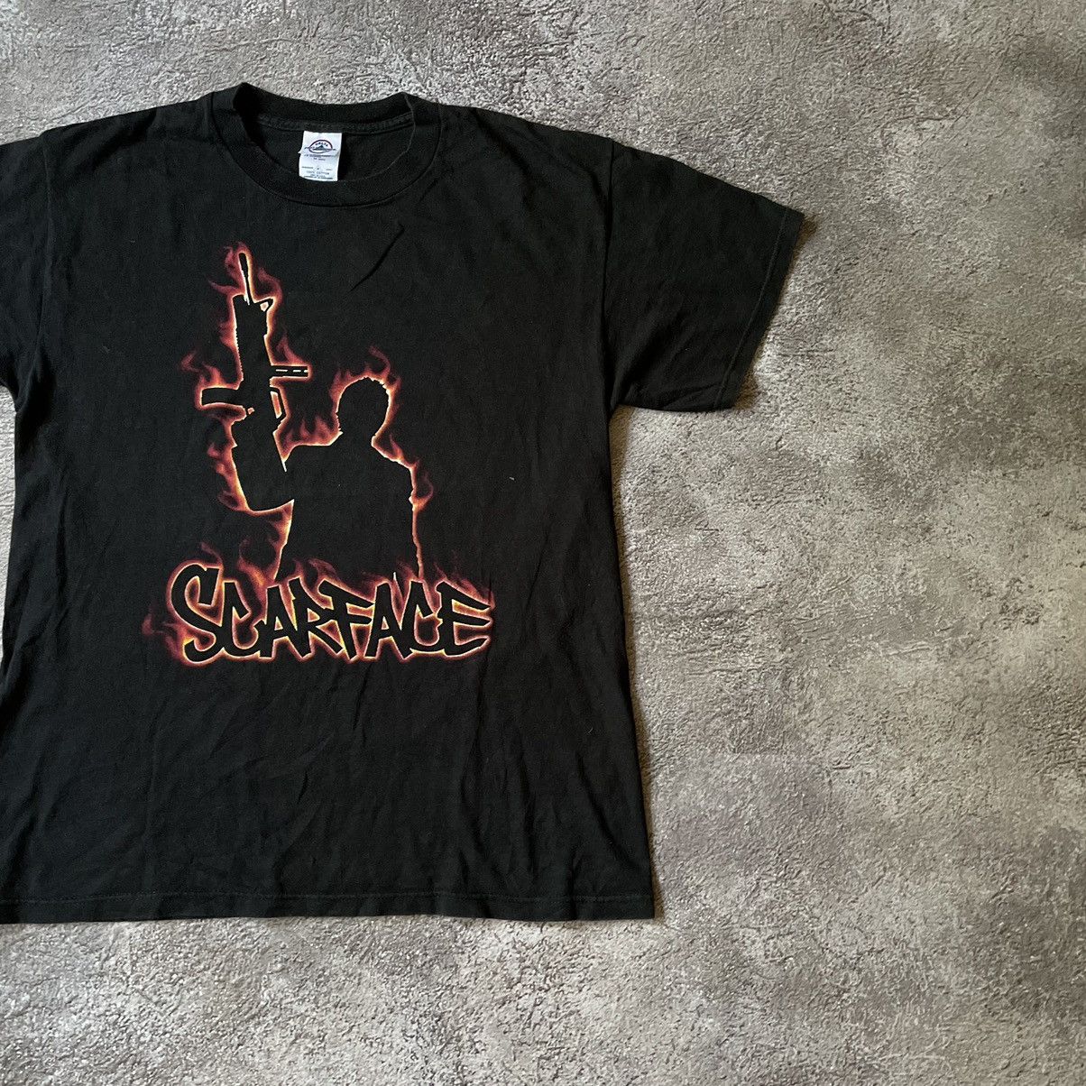 Vintage Vintage Y2K Scarface Graphic Tee Sun Faded Streetwear Slim M Size US M / EU 48-50 / 2 - 4 Thumbnail