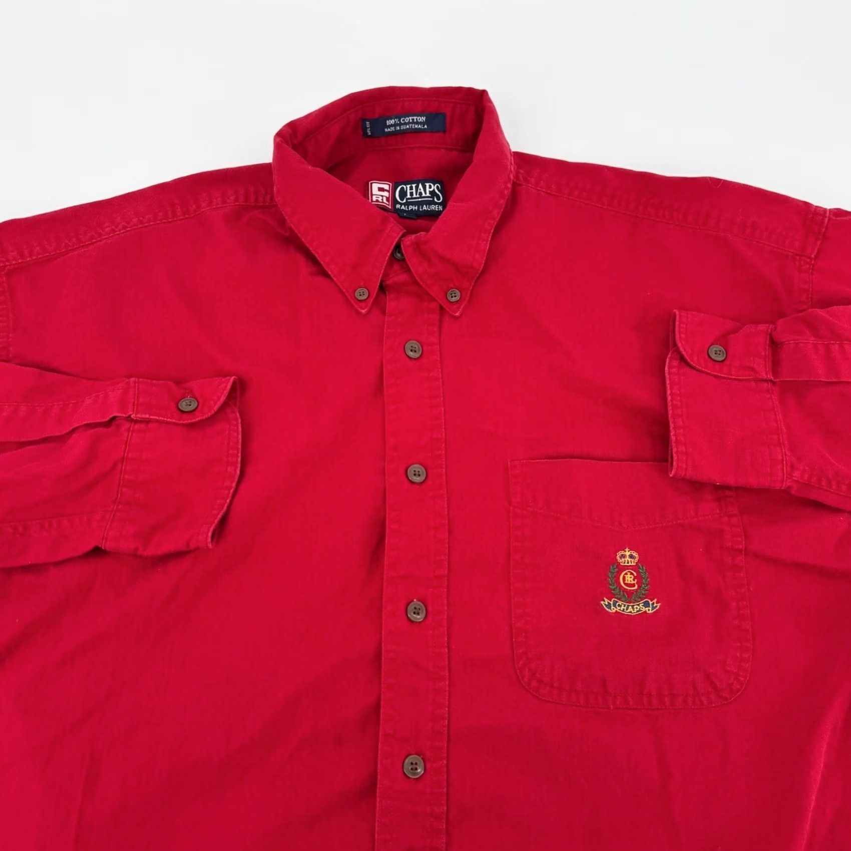 Ralph Lauren Chaps Ralph Lauren Mens Red Long Sleeve Button Down Shirt Embroidered Logo Large Size US L / EU 52-54 / 3 - 2 Thumbnail