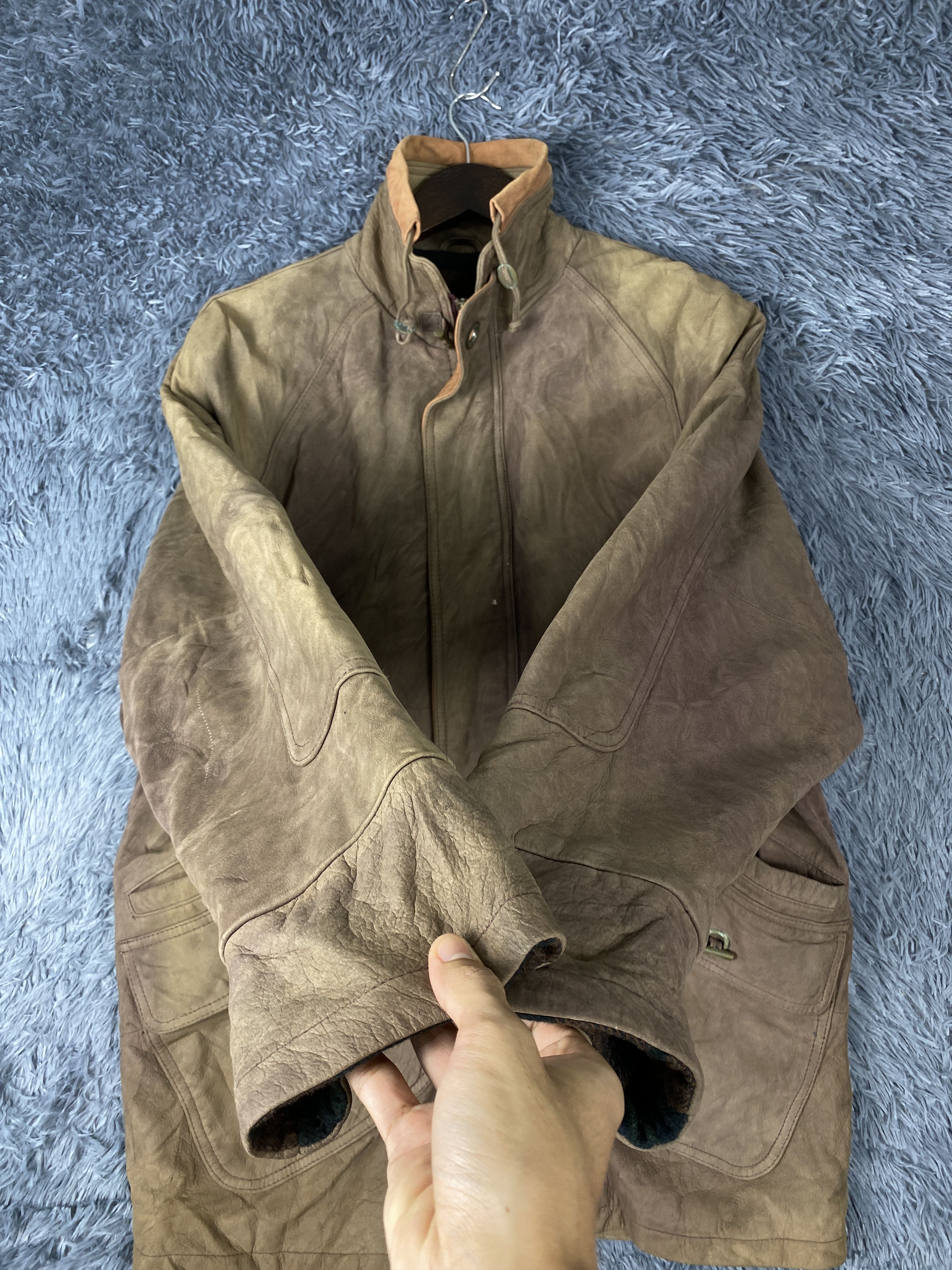 Japanese Brand × Vintage Vintage Scandinavia Sun Faded Leather Jacket Size US M / EU 48-50 / 2 - 6 Thumbnail