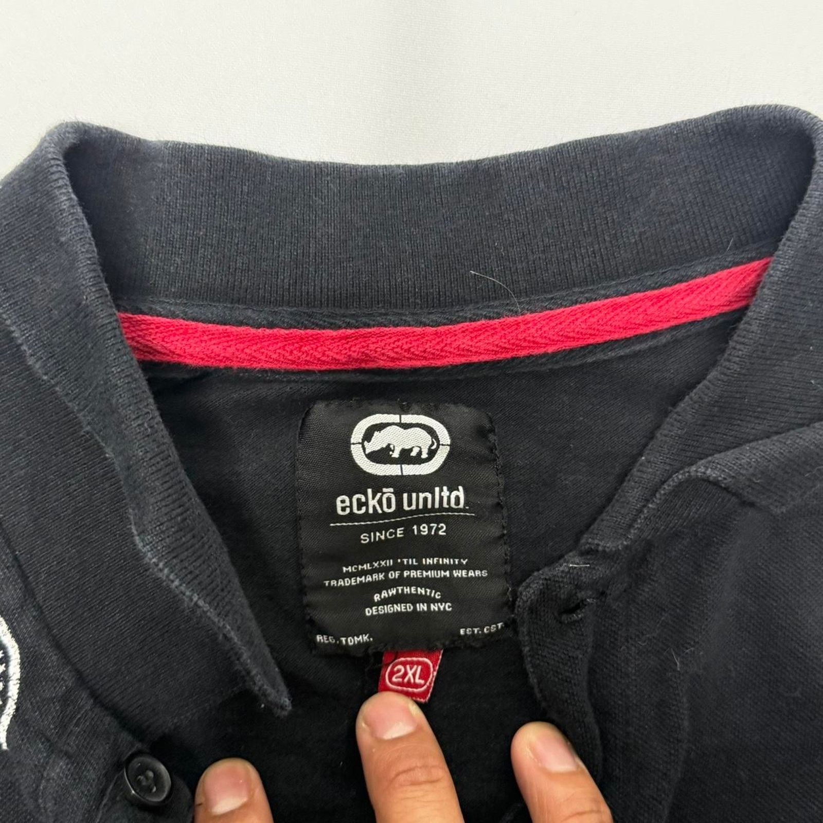 Ecko Unltd. Ecko Unltd All-Over Print Polo Shirt 2XL Black Graphic Size US XXL / EU 58 / 5 - 3 Thumbnail