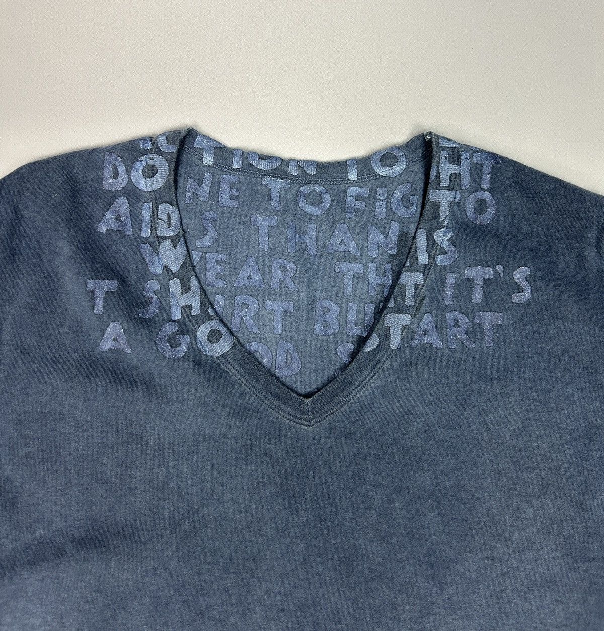 Maison Margiela Maison Martin Margiela AIDS Awareness Garment Dyed T-Shirt Size US M / EU 48-50 / 2 - 5 Thumbnail