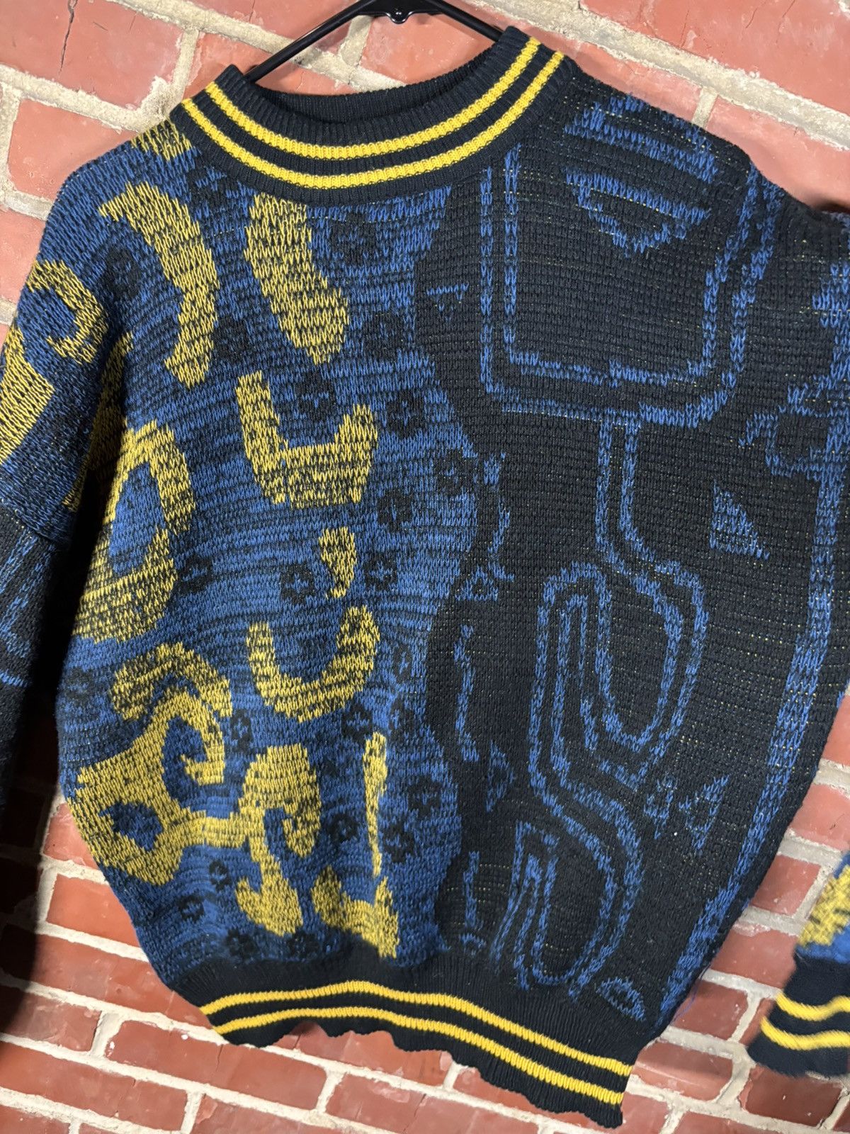 Other Vintage 90s Sasson Sweater Geometric Grandpa Abstract XL Size US XL / EU 56 / 4 - 2 Thumbnail
