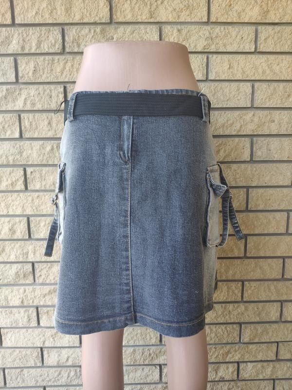 Other Grunge denim mini pleather cargo skirt hips 18.9" Size 30" / US 8 / IT 44 - 4 Thumbnail