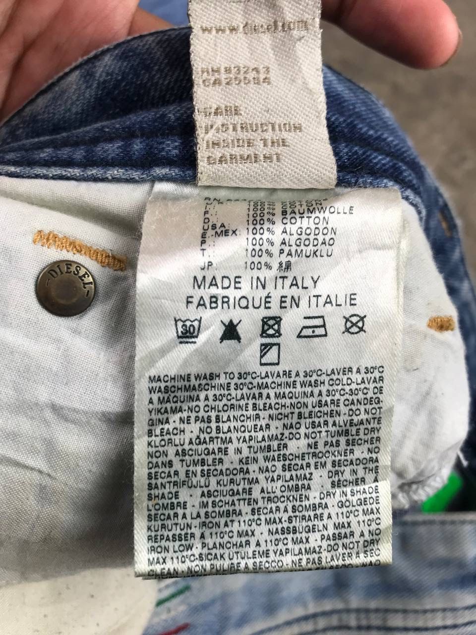 Diesel Black Gold Vintage Distressed Denim Diesel Rare Design Size US 32 / EU 48 - 11 Thumbnail