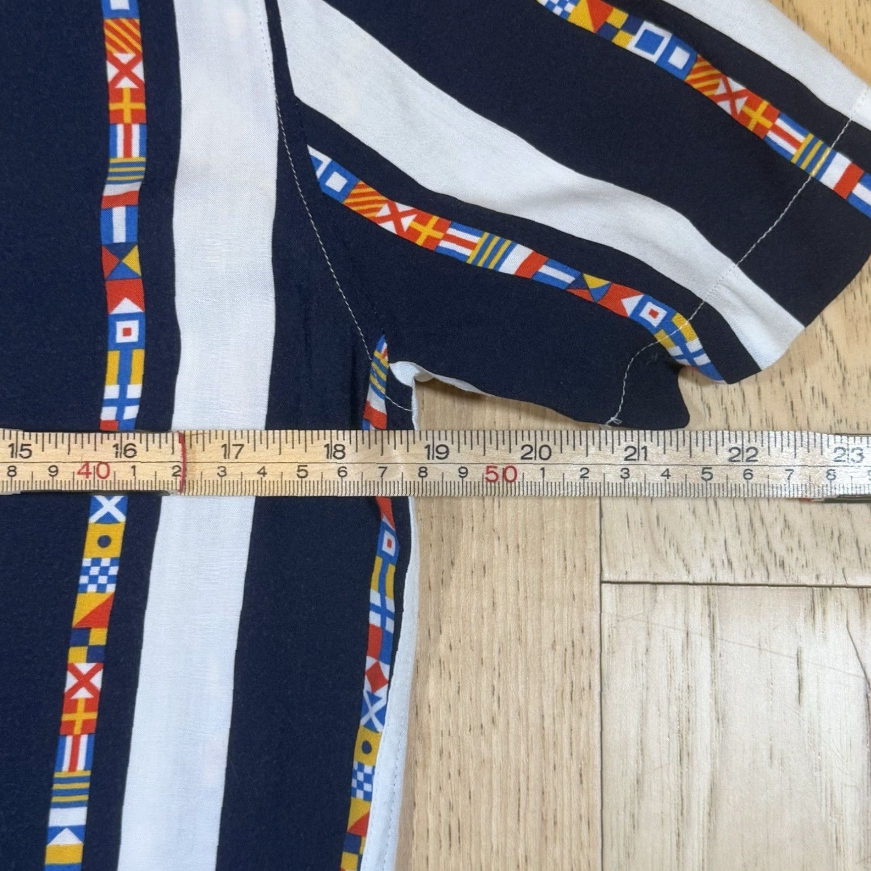 Zara Zara Button Shirt Mens Small Regular Fit Striped Blue White Flag Print Shirt Size US S / EU 44-46 / 1 - 5 Thumbnail
