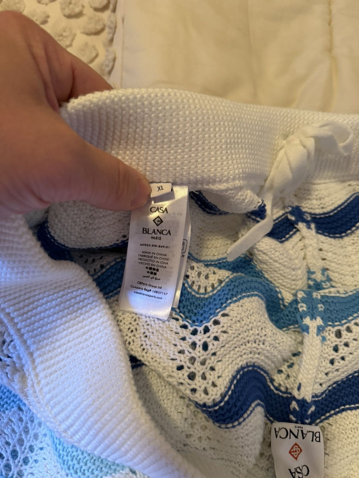 Casablanca Wave Crocheted Shorts (sz XL)