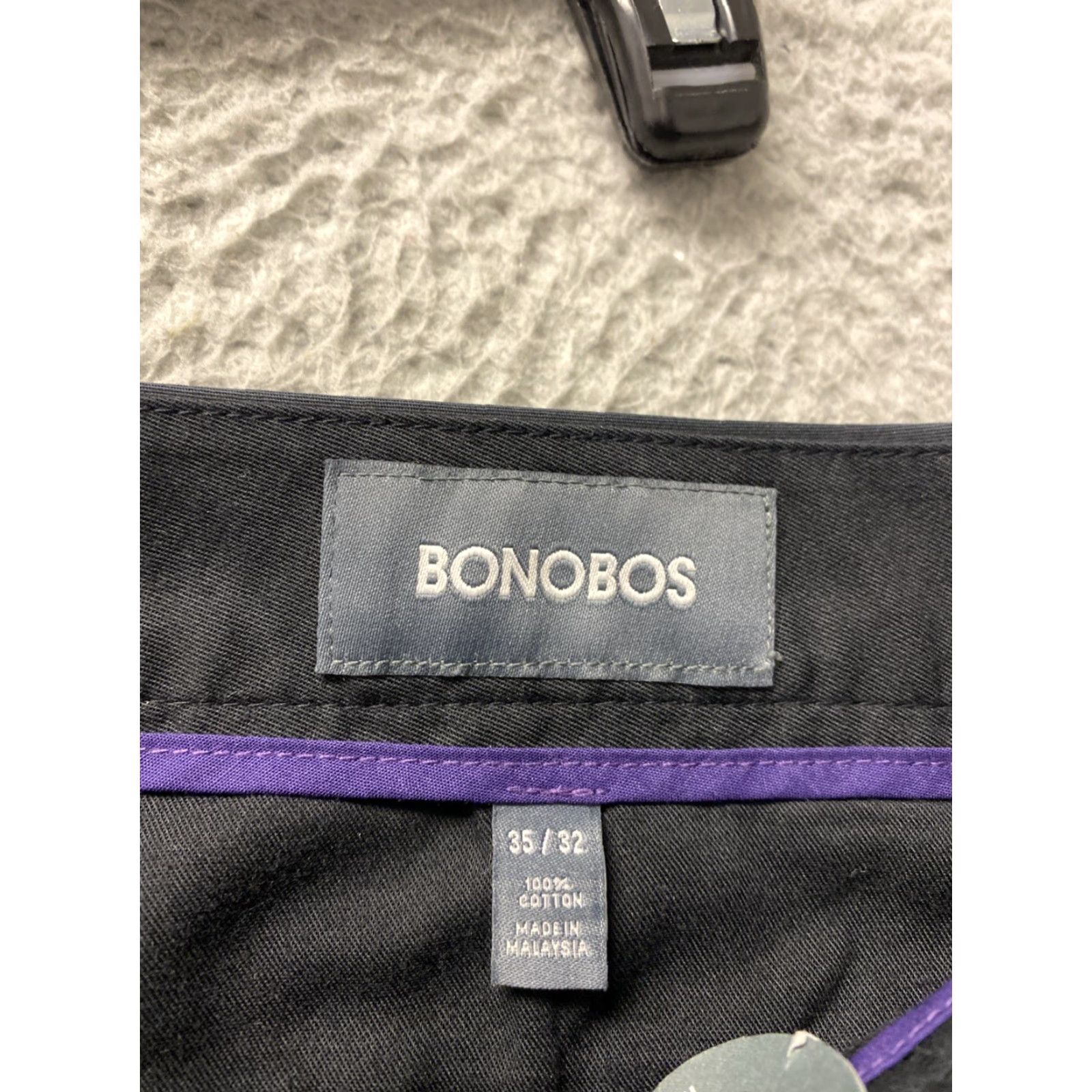 Bonobos Bonobos Tuesday Dress Pants Men’s 35x30 Black Flat Front Zip Closure Regular Fit Straight Pockets Pants Clothing Dress Pants Size US 35 - 7 Thumbnail