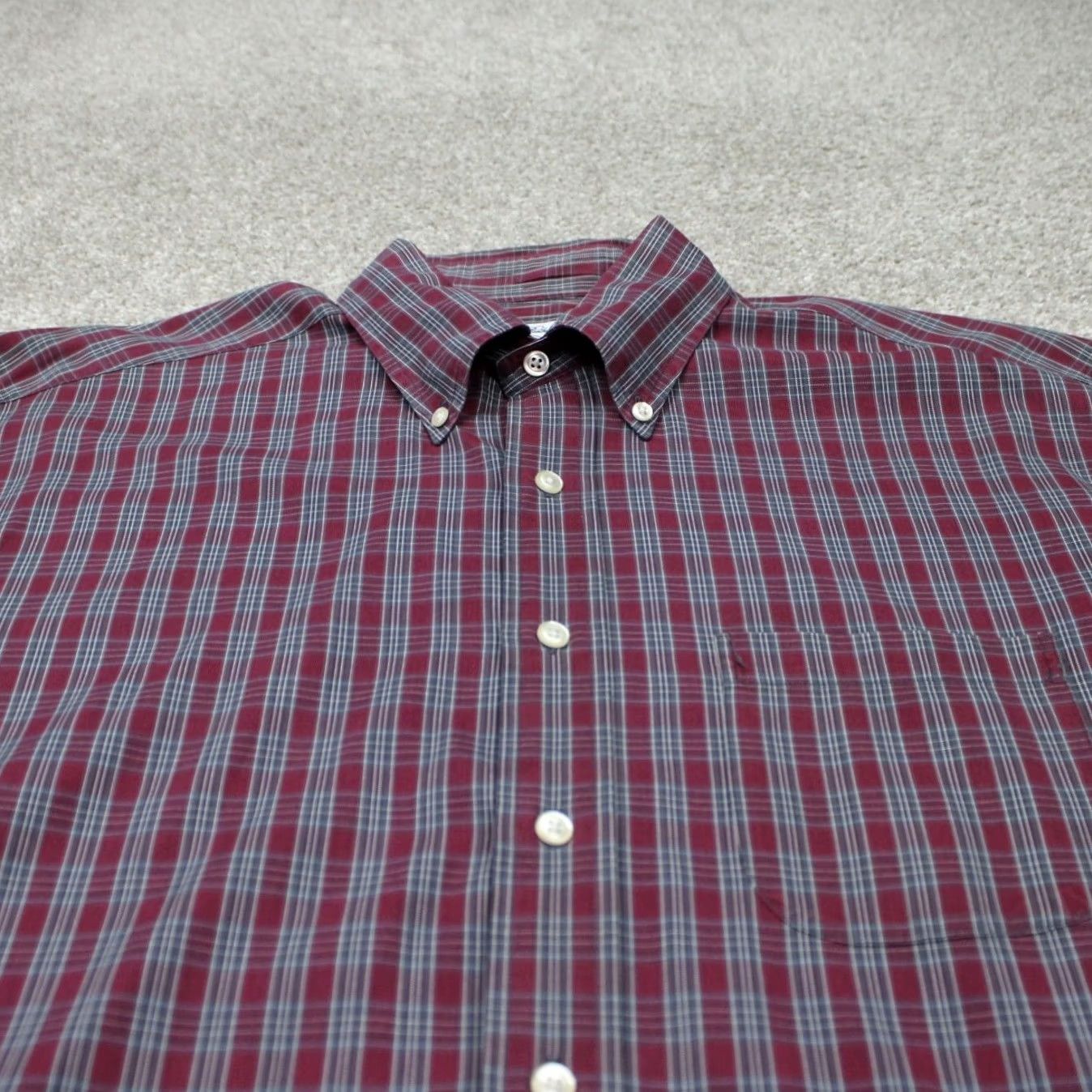 Brooks Brothers Brooks Brothers Button-Up Shirt Mens Large Red/Gray 100% Cotton Long Sleeve Button-Down Size US L / EU 52-54 / 3 - 5 Thumbnail