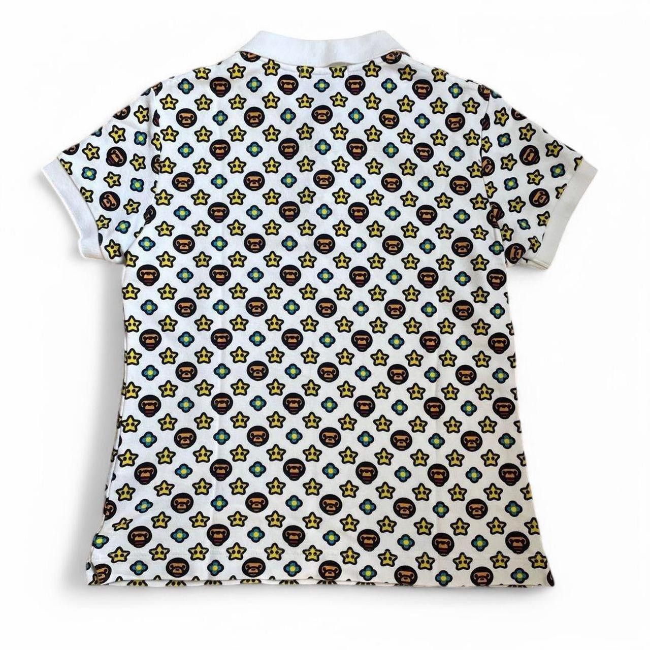 Bape × Nigo Bape White Monogram Polo Shirt Size S / US 4 / IT 40 - 2 Thumbnail