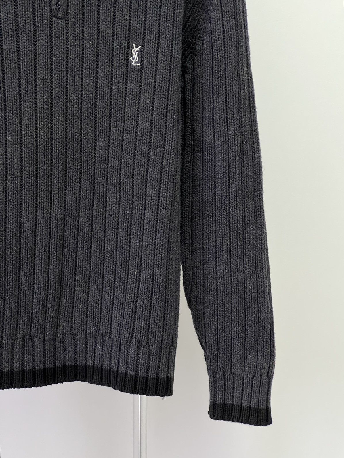 Yves Saint Laurent YSL Sweater Knit 1/4 Zip Size US L / EU 52-54 / 3 - 7 Thumbnail