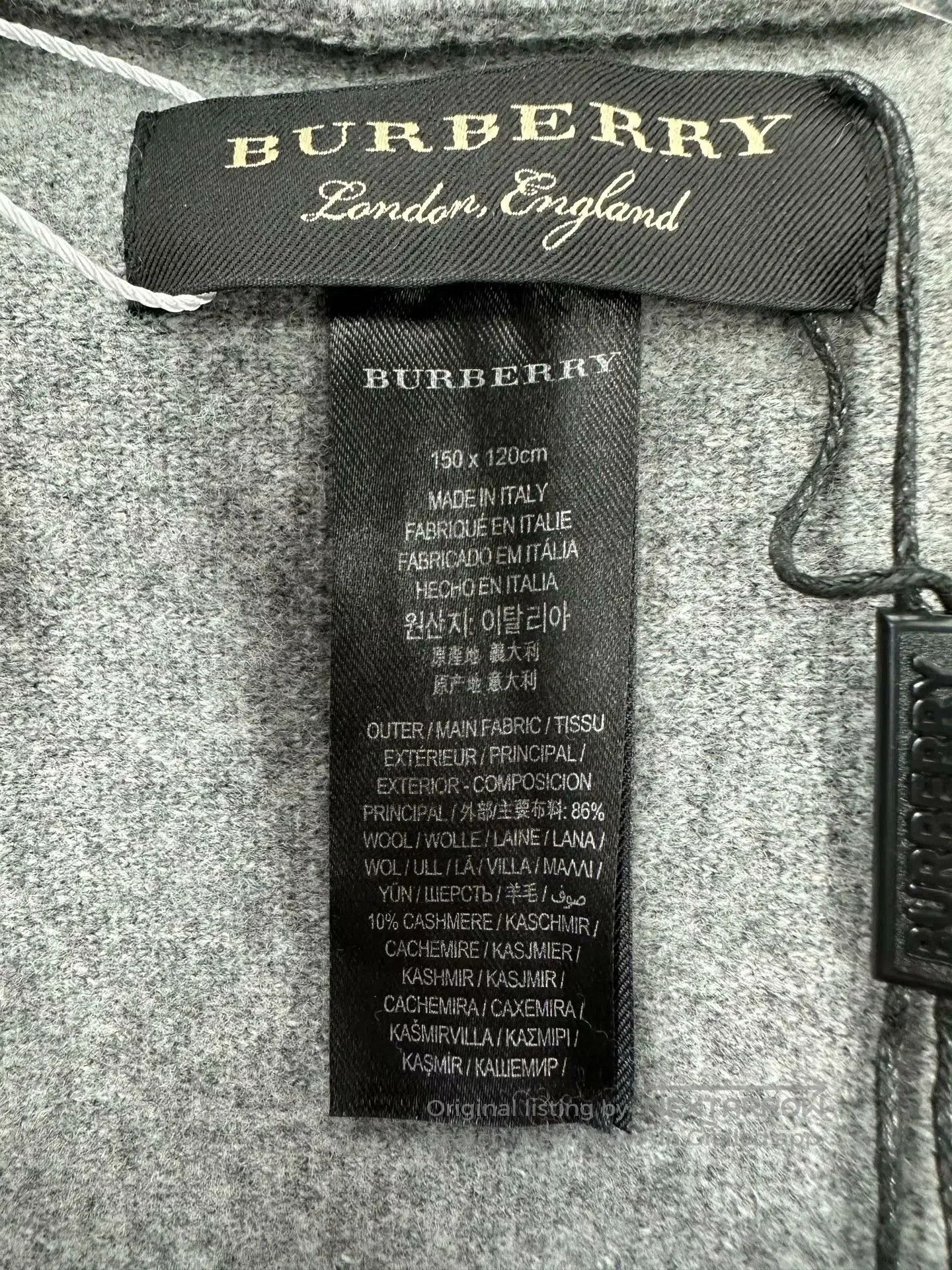 Burberry Burberry size F Gray back letter logo hooded cloak| Size S / US 4 / IT 40 - 4 Thumbnail
