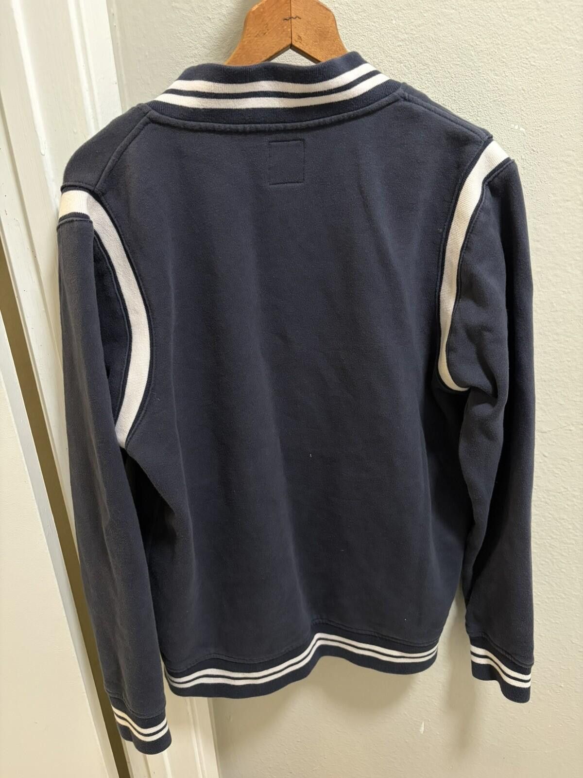 Stussy Vintage Stussy Navy Bomber Varsity Jacket Spell Out L Size US L / EU 52-54 / 3 - 3 Thumbnail