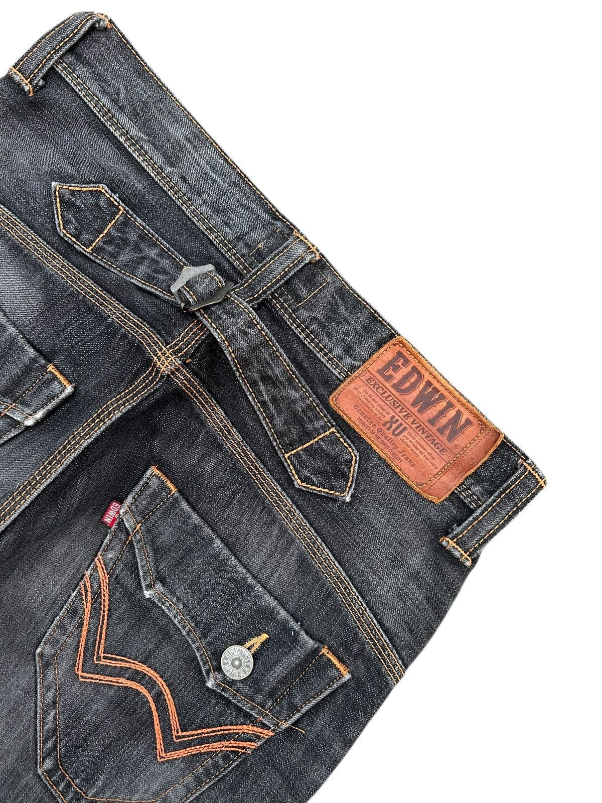Kapital Flare Vintage Edwin Buckle Back Distressed Denim Jeans Size US 31 - 5 Thumbnail
