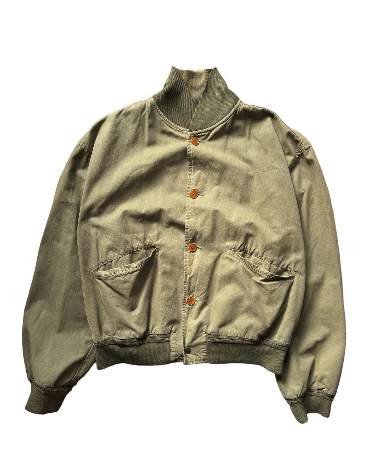 image of C P Company x Vintage C.p. Company Ss90 Flight Jacket in Kaki, Men's (Size Medium)