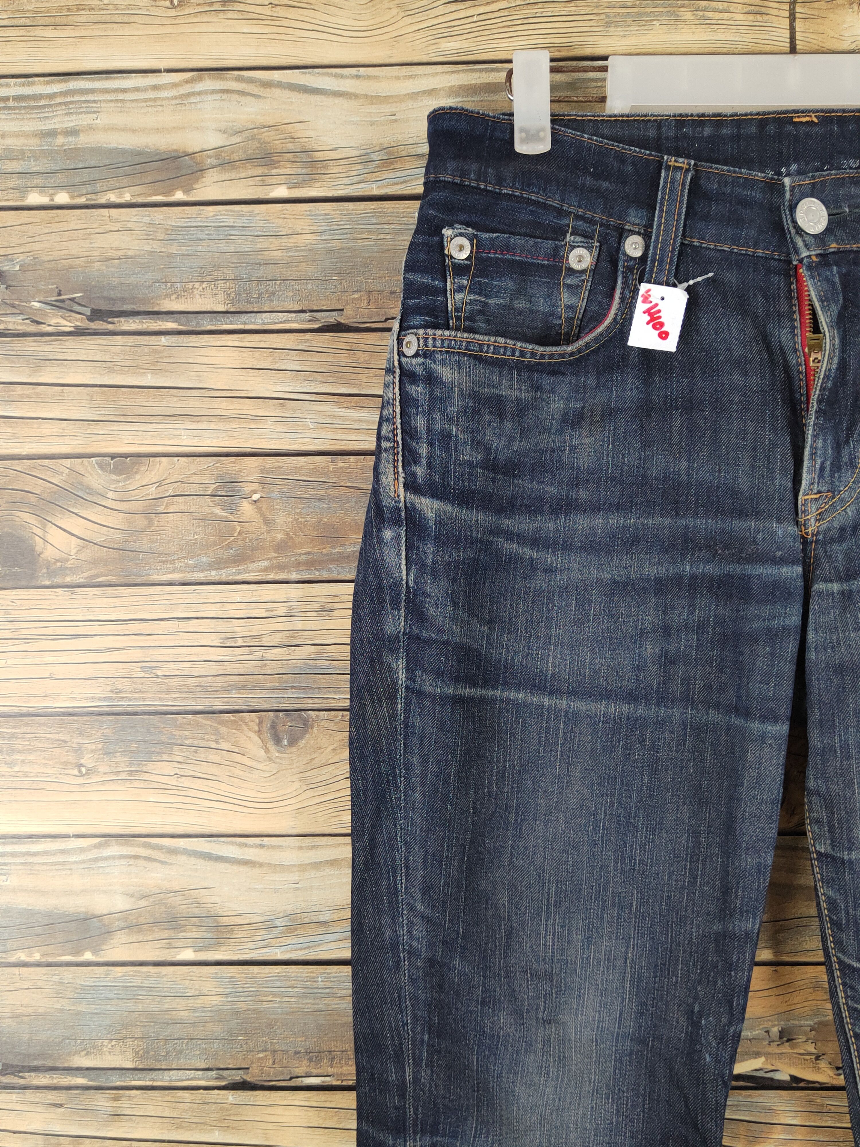 Edwin Edwin Dark Blue Distressed Ripped denim Jeans #W1400 Size US 31 - 3 Thumbnail