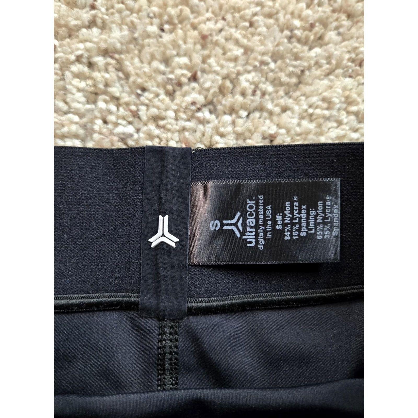 Vintage Ultracor Leggings Womens S Black Ankle Yoga Athletic Pants Galaxy Geometric Slim 21in Inseam Pull On Size 28" / US 6 / IT 42 - 2 Thumbnail