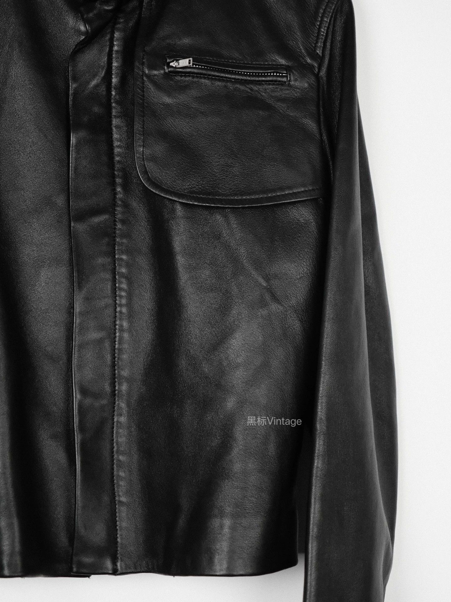 Yohji Yamamoto Yohji Noir 04AW Vintage Collar Zip Biker Jacket Women's Size US M / EU 48-50 / 2 - 6 Thumbnail