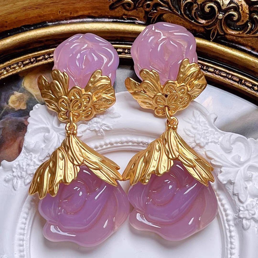 Other Clip-on France 🇫🇷 Colored glaze engaged earrings Size ONE SIZE - 1 Thumbnail