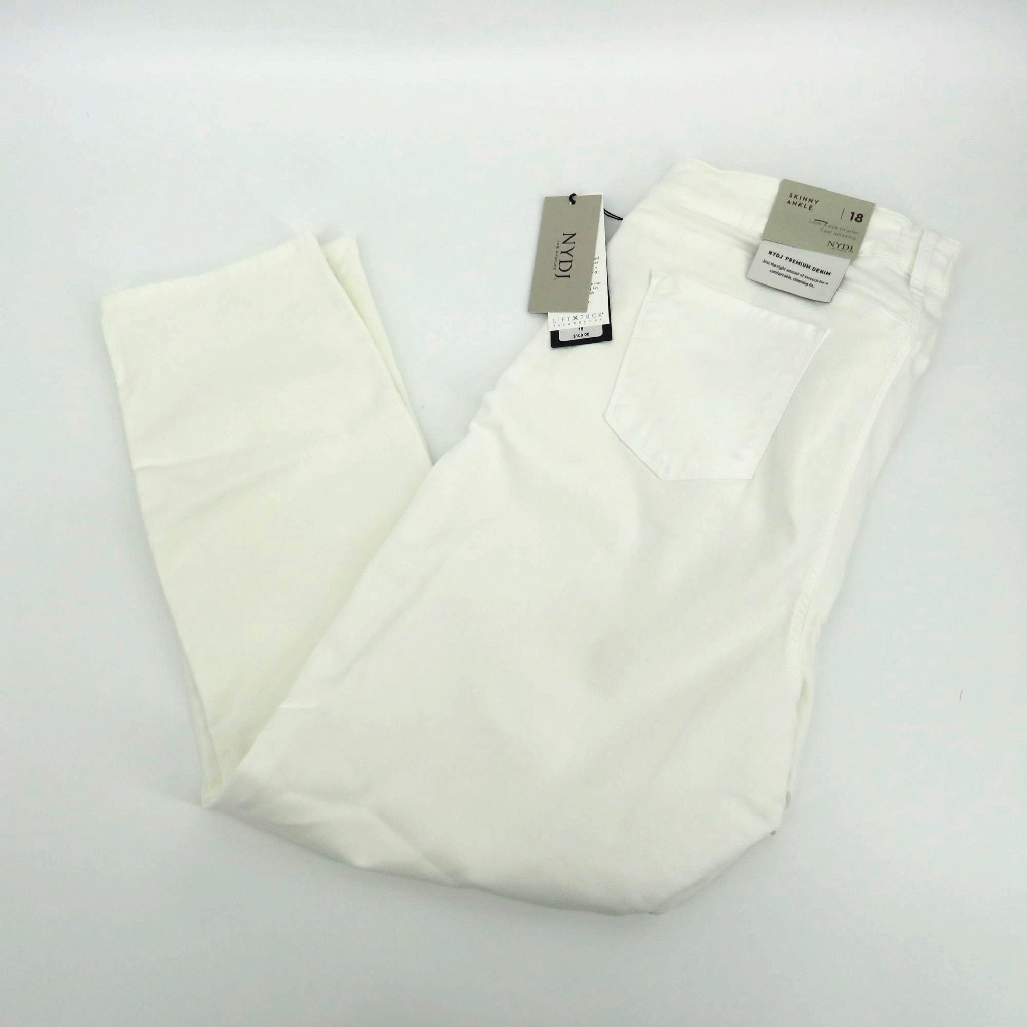 NYDJ NYDJ Premium Denim Skinny Ankle Pants White Size 18 NWT $109 Size 40" / US 18 - 1 Thumbnail