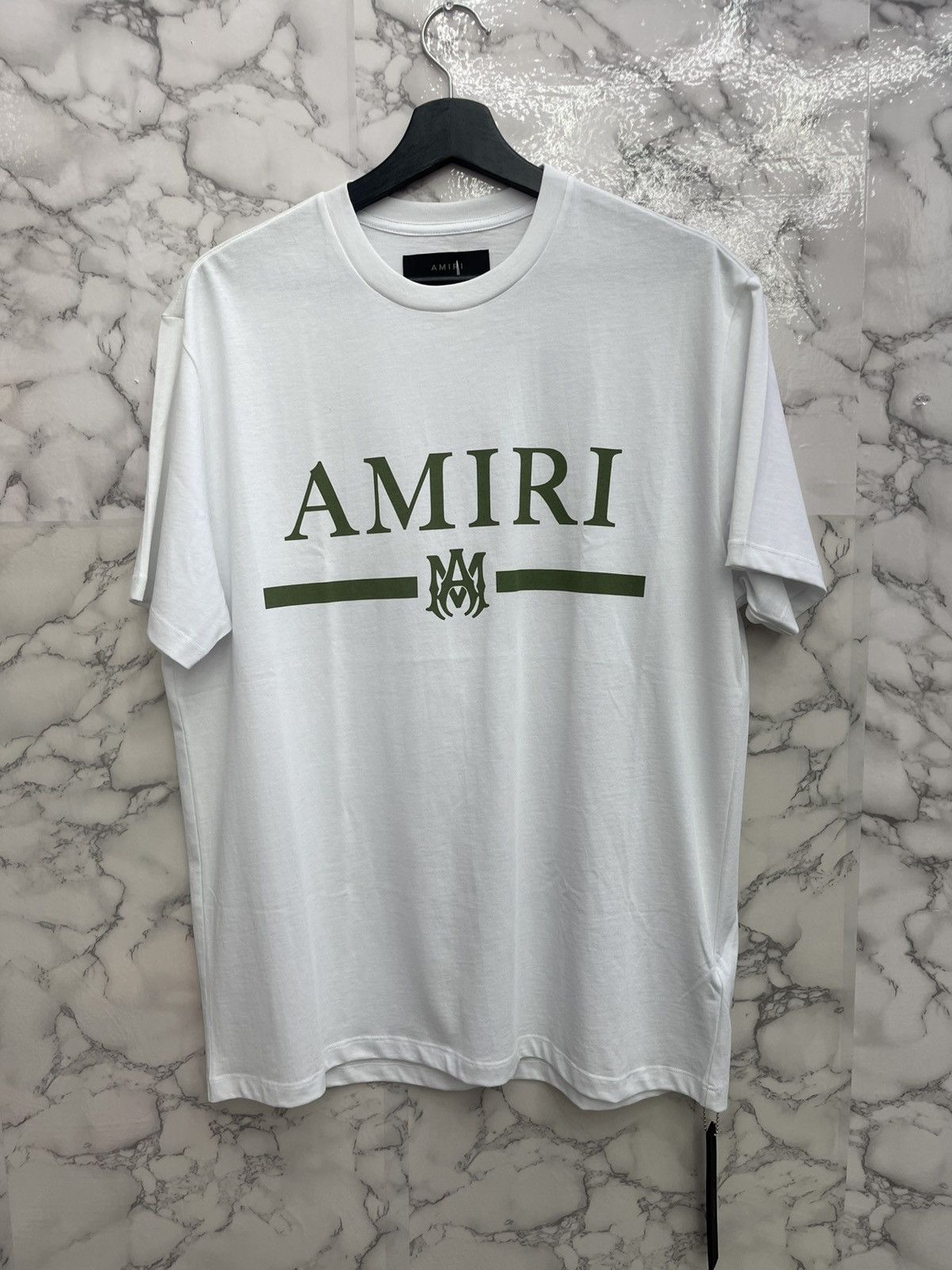Amiri Amiri MA bar tee (white/Green) Size US M / EU 48-50 / 2 - 1 Thumbnail