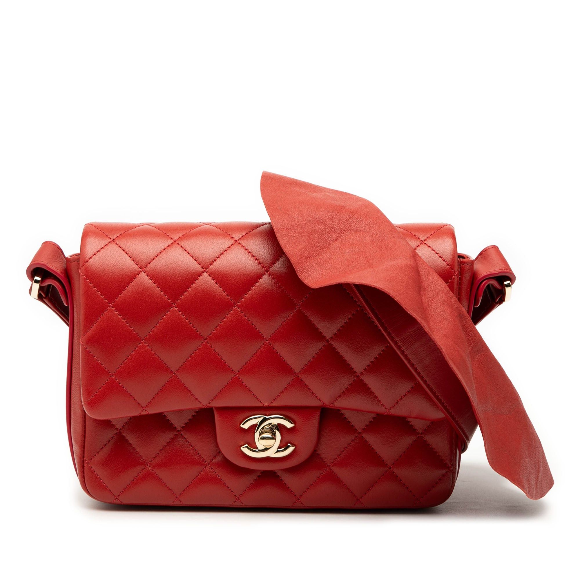 Chanel CC Quilted Calfskin Ruffle Strap Flap Size ONE SIZE - 1 Thumbnail