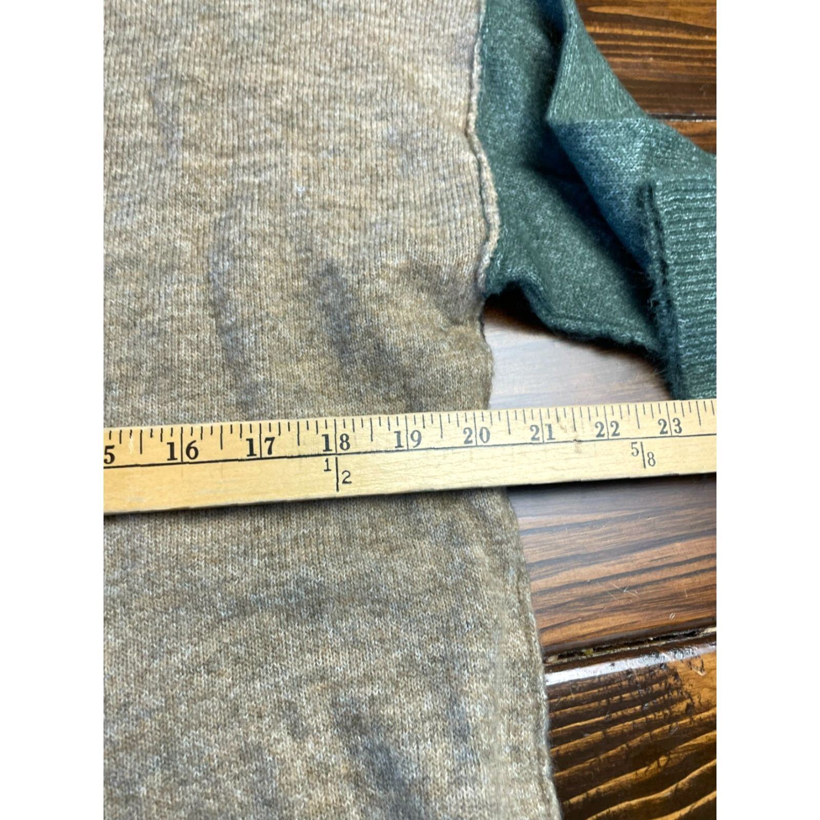 Vintage Mystree Womens Sweater, Pullover, Crew Neck, Size M, Green Tan, Knit, Long Sleeve, Solid, Regular Fit, Brown, Vintage No Size M / US 6-8 / IT 42-44 - 5 Thumbnail