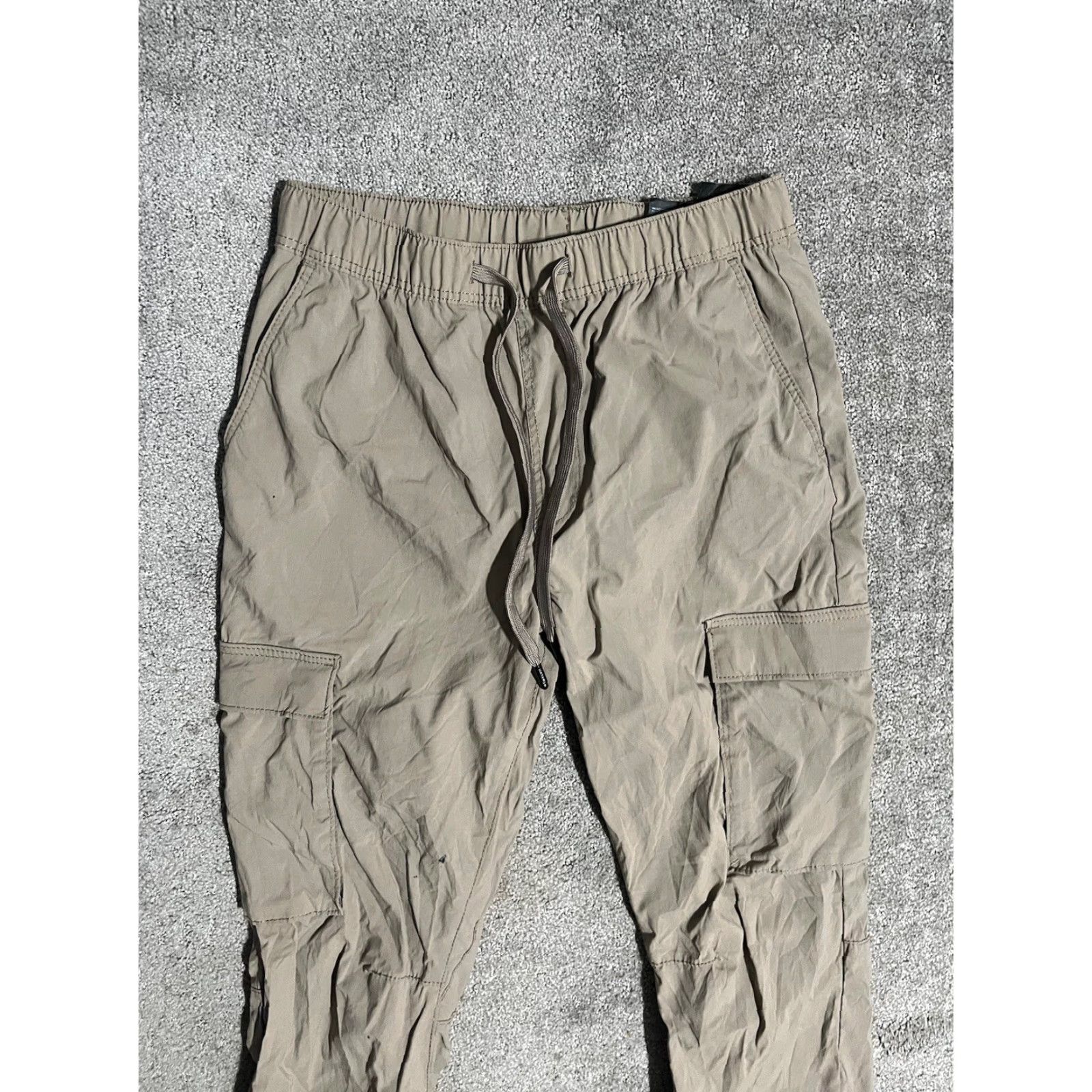 H&M H&M Regular Fit Cargo Pants XS Beige Mens Size US 27 - 2 Thumbnail