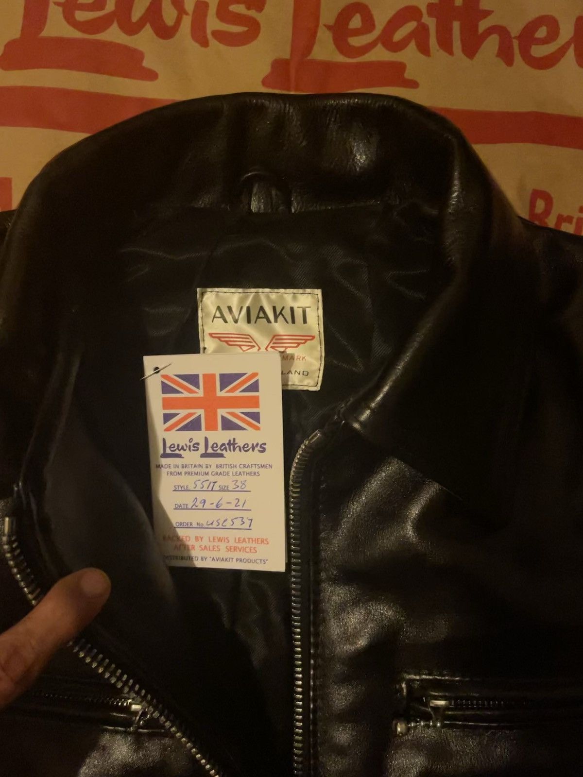 Lewis Leathers Lewis Leathers Dominator 551T VegeCow Custom no patch Size US M / EU 48-50 / 2 - 2 Thumbnail