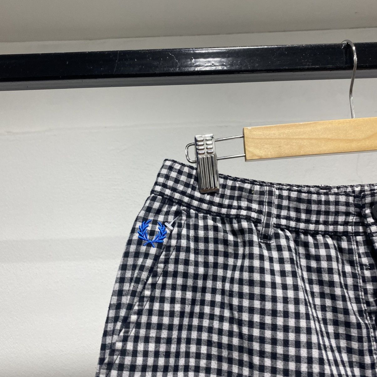 Fred Perry Raree☠️ Fred Perry Plaid Checkered Shorts Vintage 90s Size US 30 / EU 46 - 2 Thumbnail